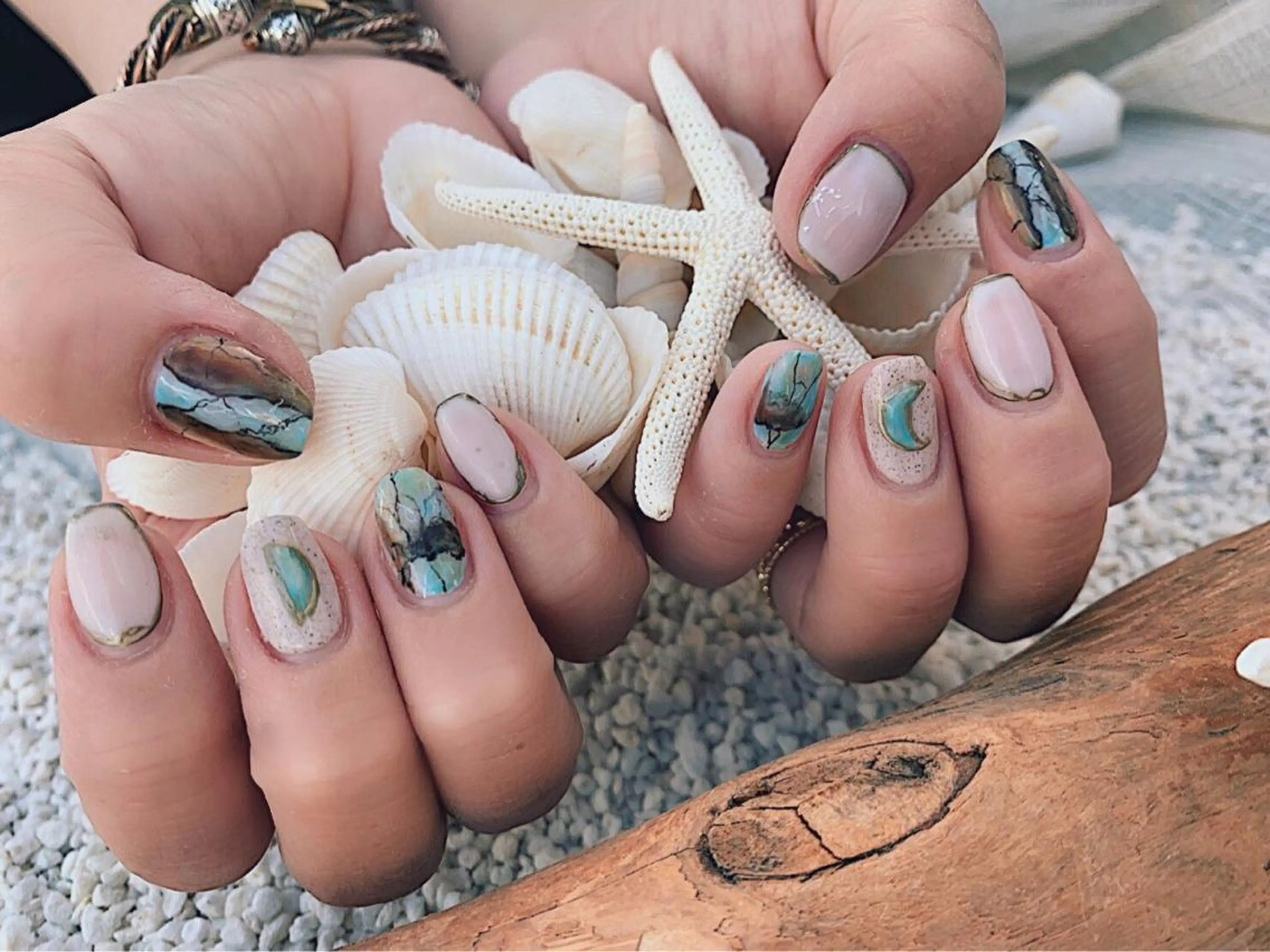 ネイル アートネイル 大理石ネイル(マーブル) diar blue 湘南台店のネイルデザイン