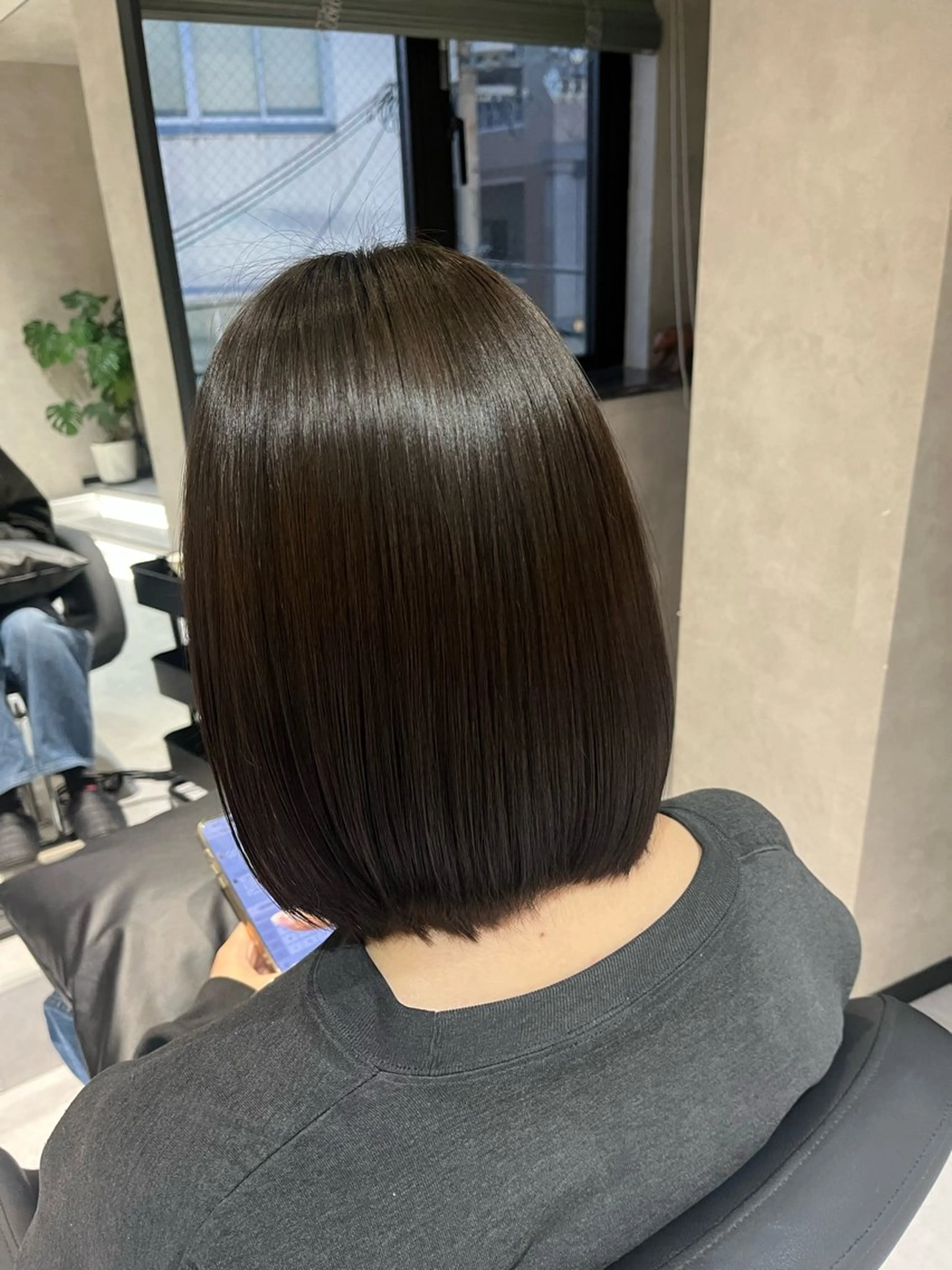 ミディアム カラー 透明感カラー 髪質改善 縮毛矯正 ヘアカラー 《.Xian》ナツミ /ボブ/顔周りカットのヘアスタイル