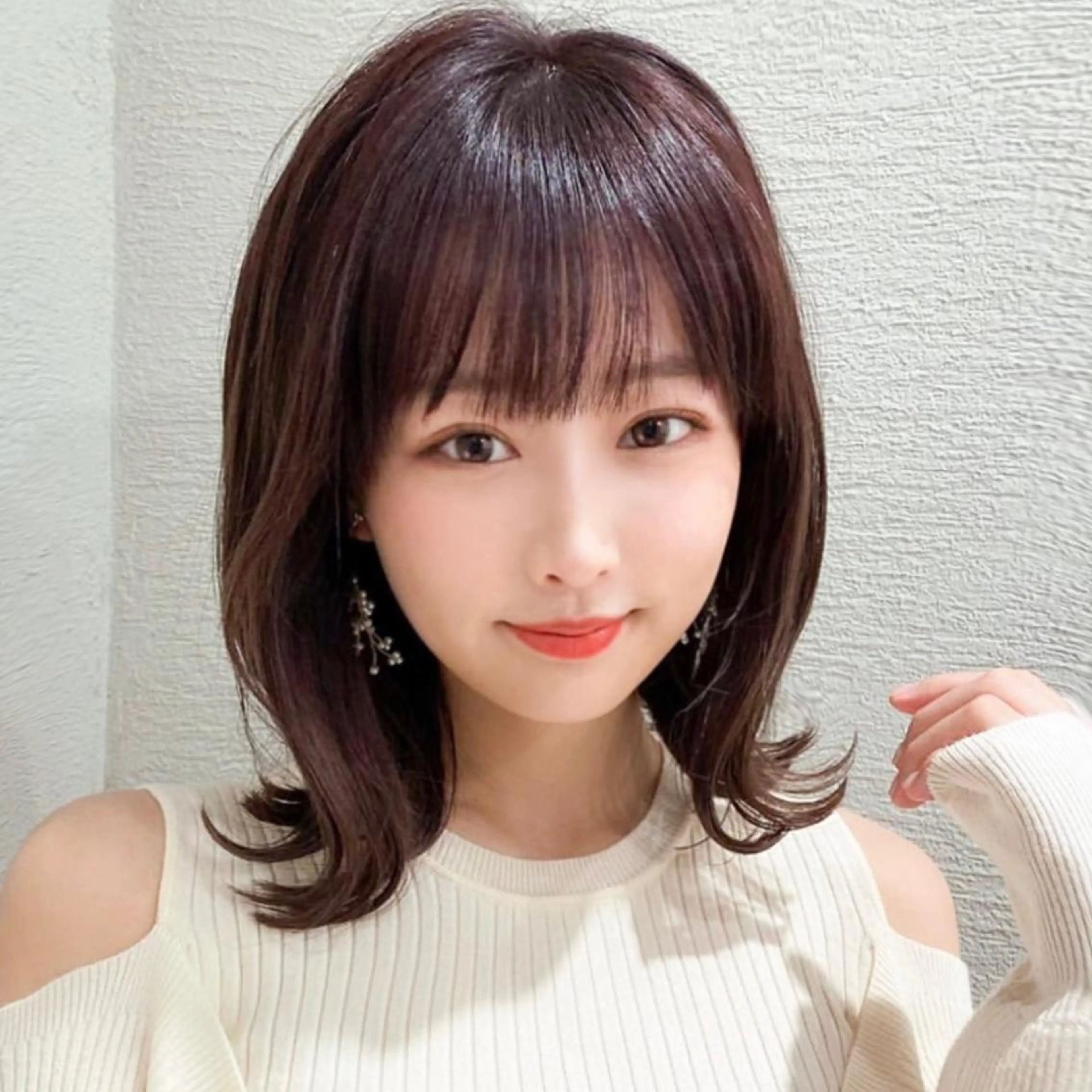 セミロング カラー パーマ 外ハネヘア モテ髪×トレンド💕 小顔レイヤー 金井のヘアスタイル