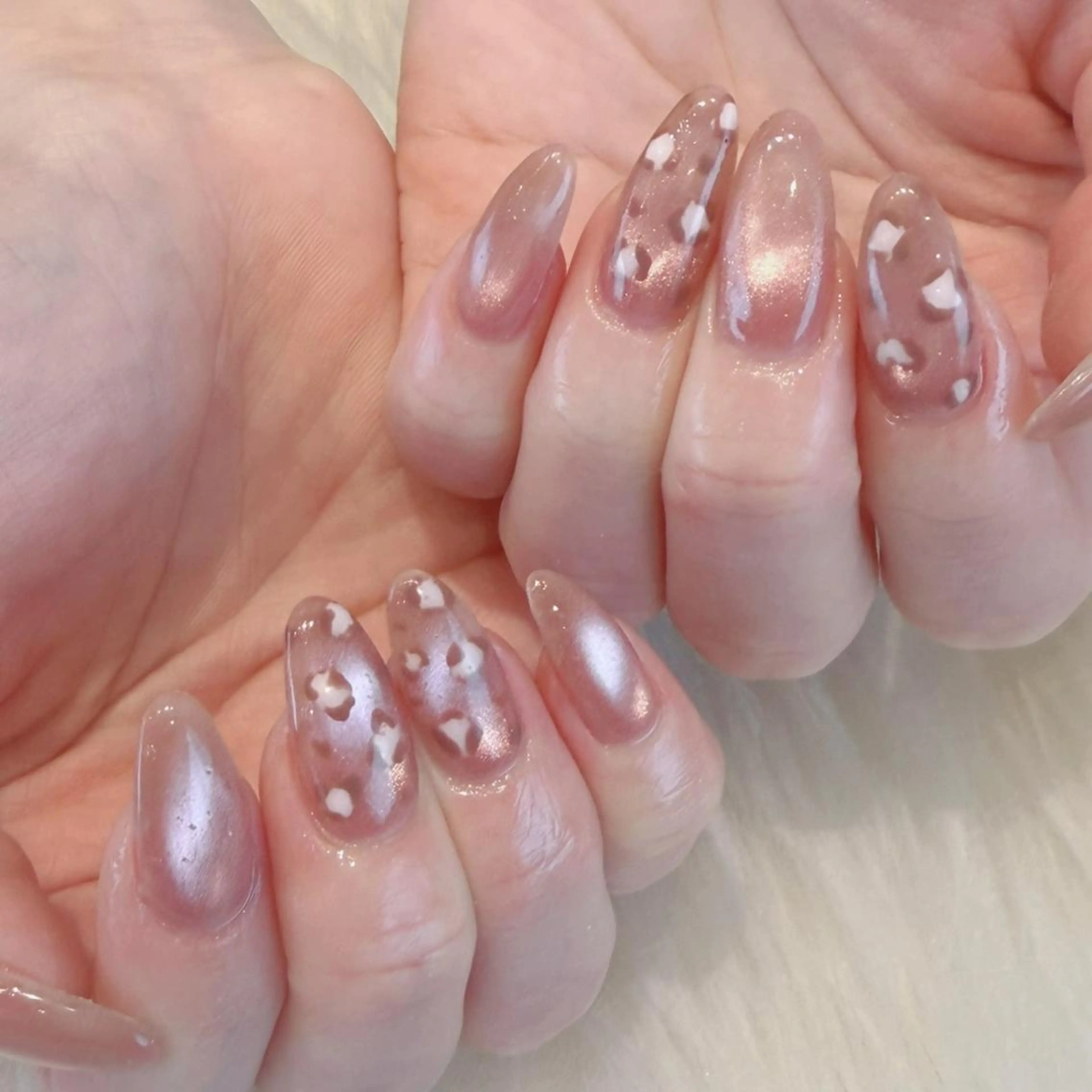 ネイル アニマル柄 マグネットネイル ハンドネイル Kanai Harukaのネイルデザイン