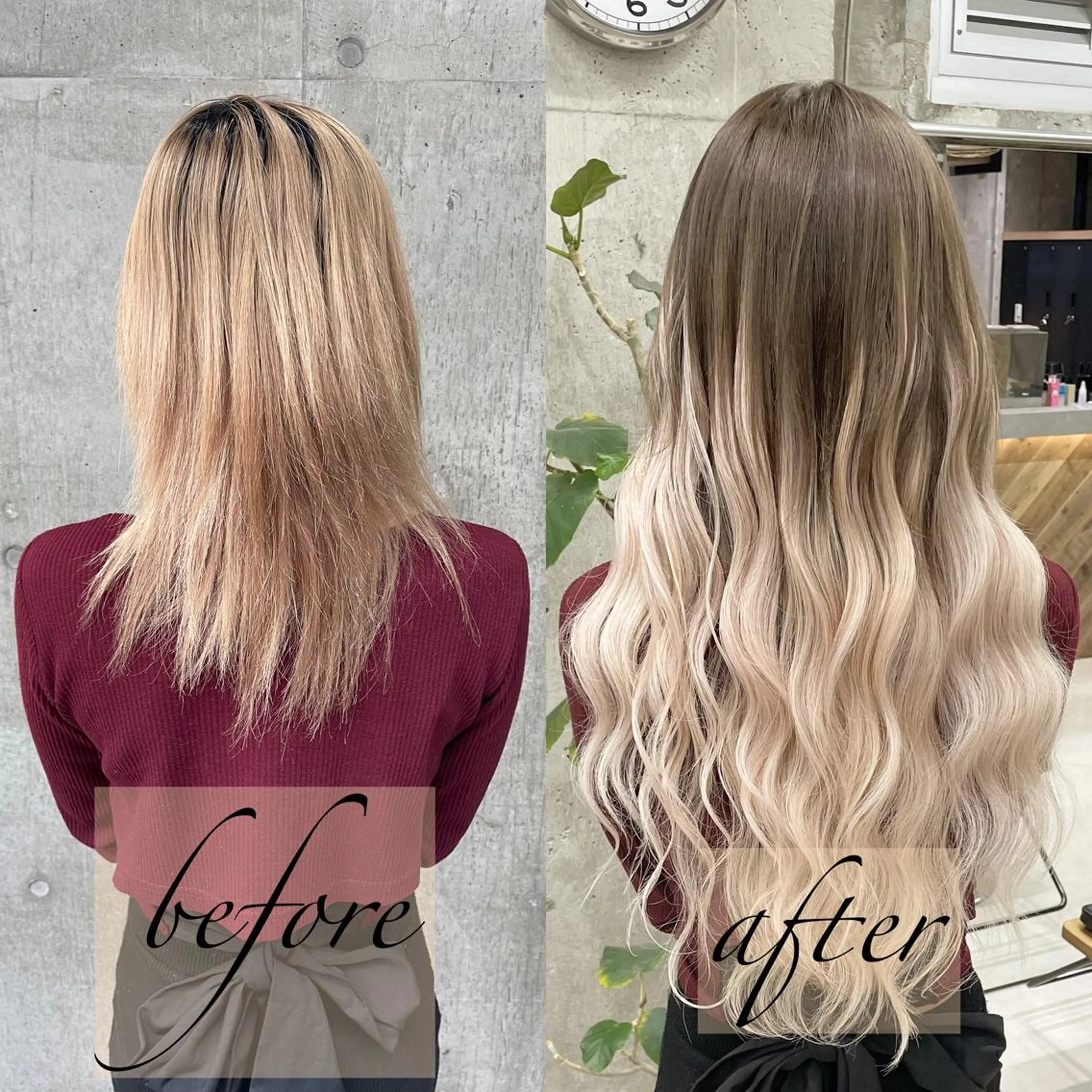 ロング カラー ヘアアレンジ ヘアカラー エクステ TATSUYA アートディレクターのヘアスタイル
