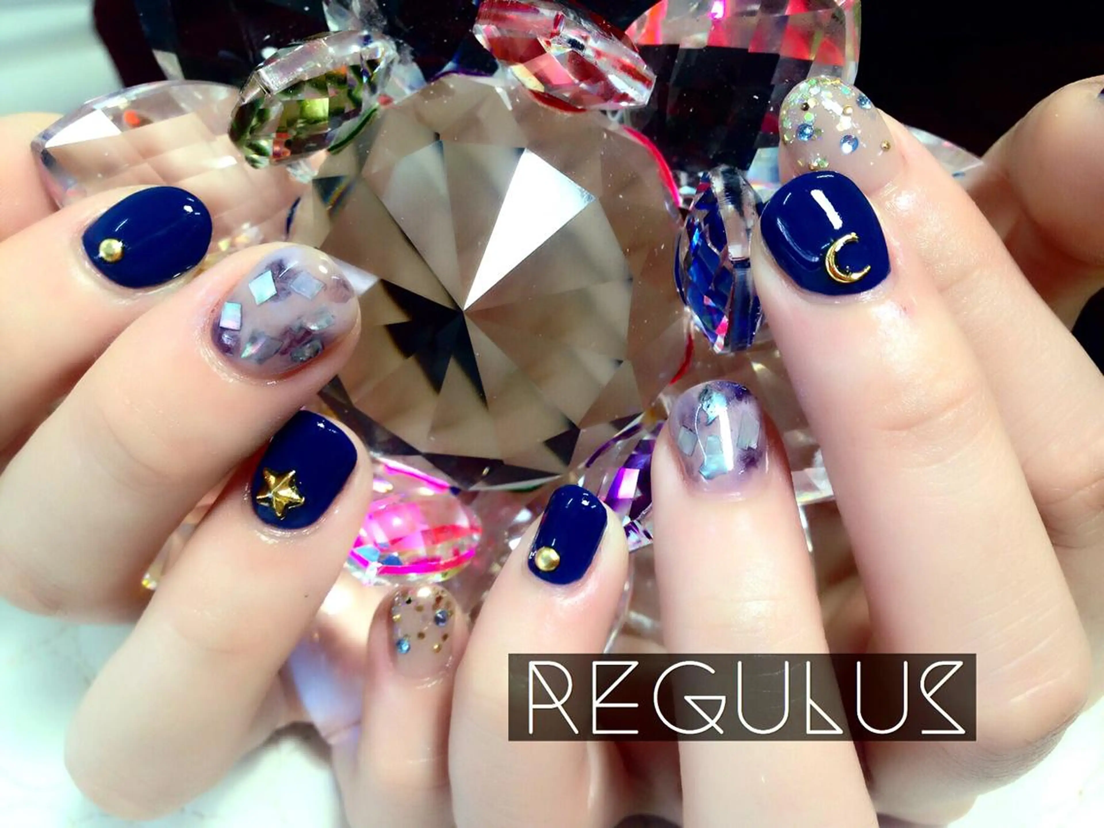 ネイル アートネイル ストーンネイル Regulus 西川のネイルデザイン