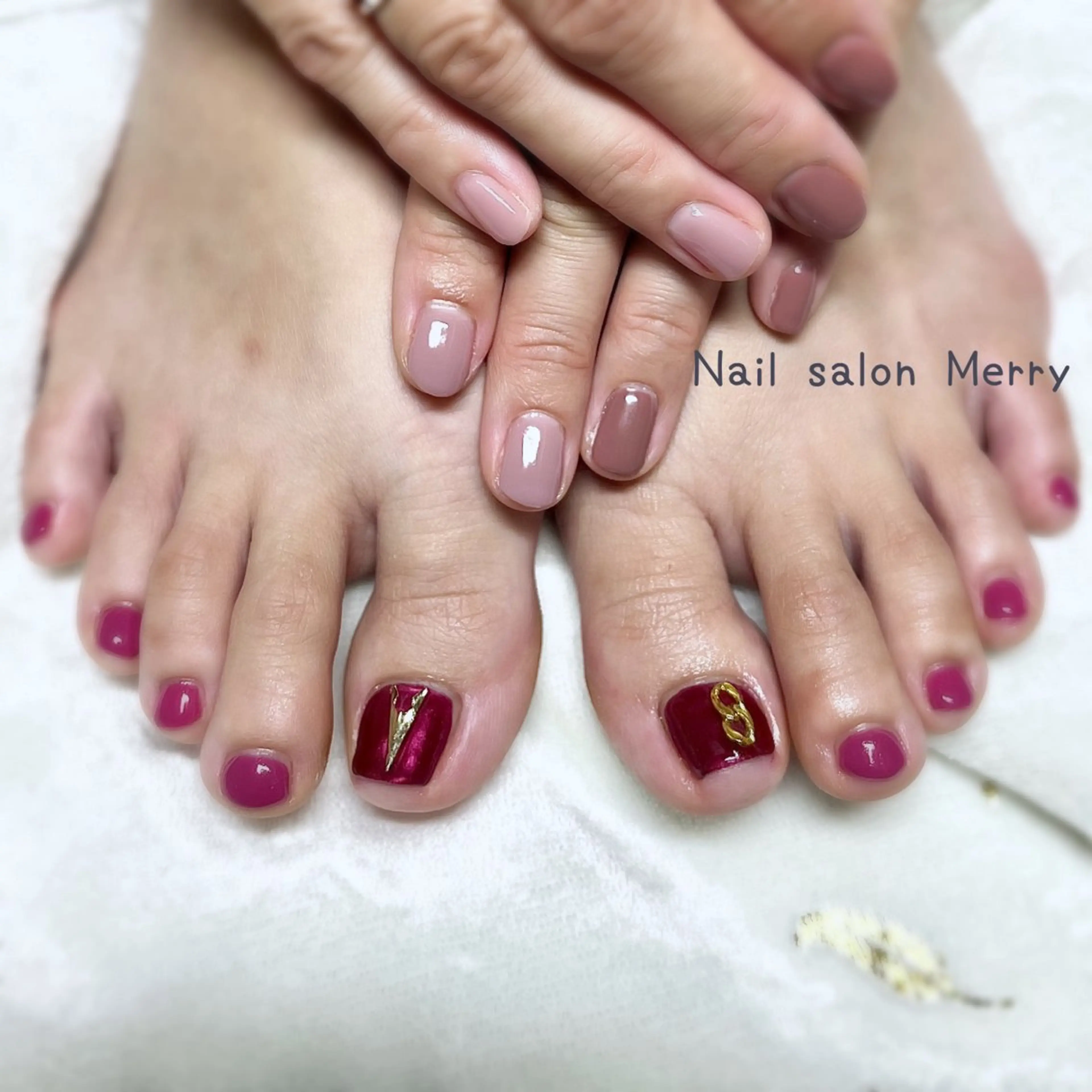 ネイル フットネイル ワンカラーネイル ハンドネイル Nail salon Merryのネイルデザイン