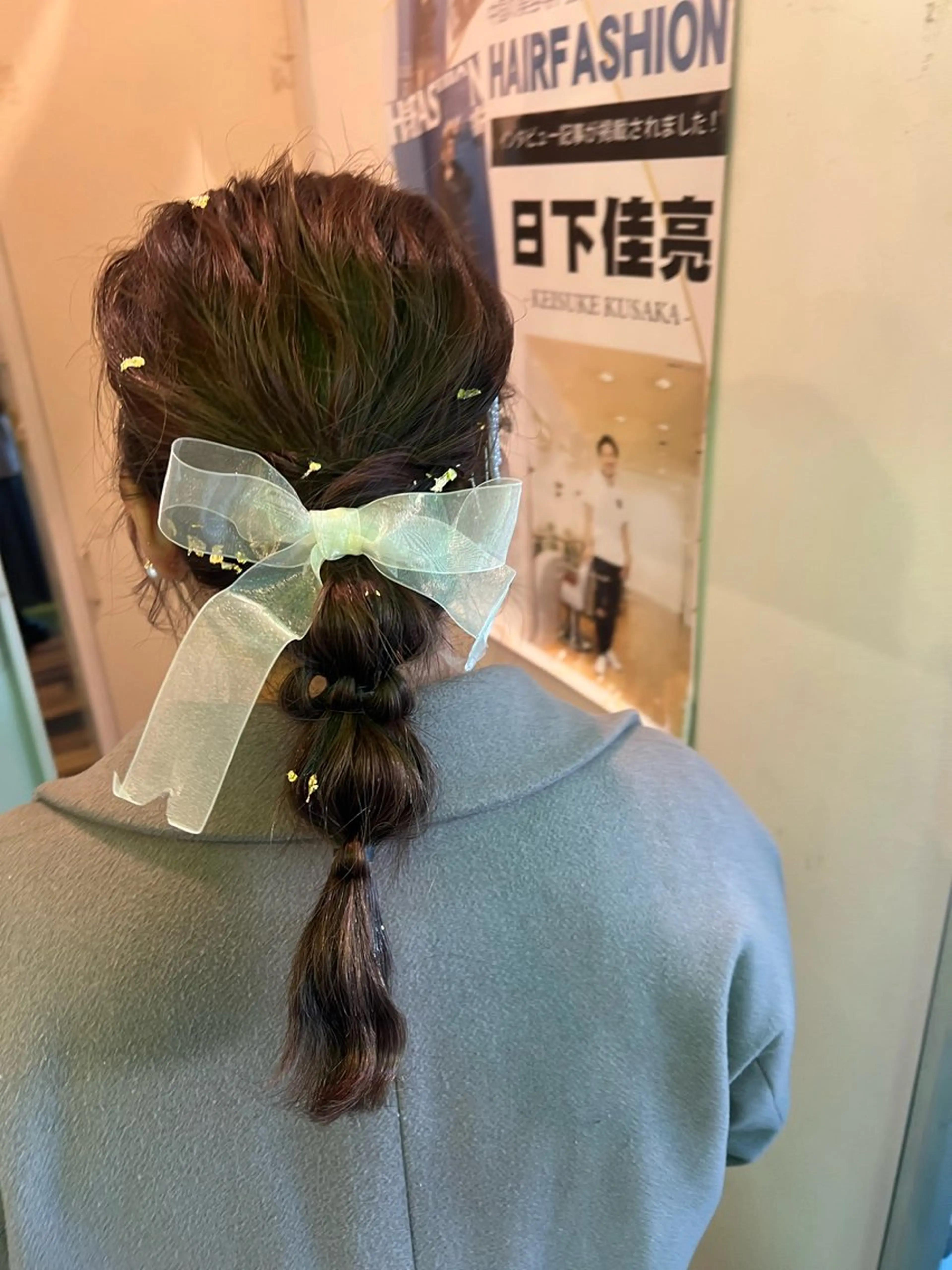 ロング ヘアアレンジ ハイトーンカラー/エ クステ/デザインのヘアスタイル