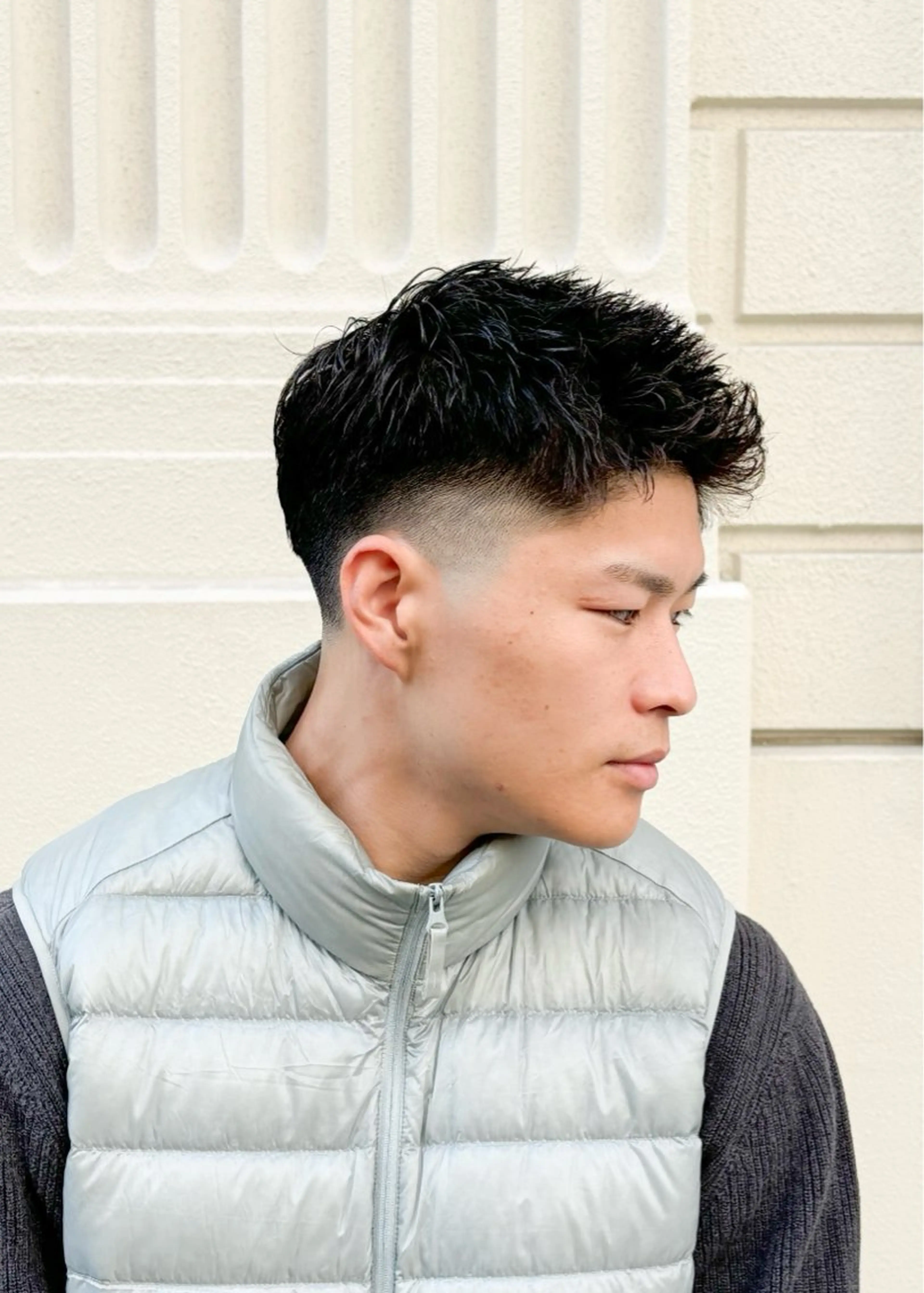 ショート メンズ アップバング カット 三宮メンズカット ヨシイッキのヘアスタイル