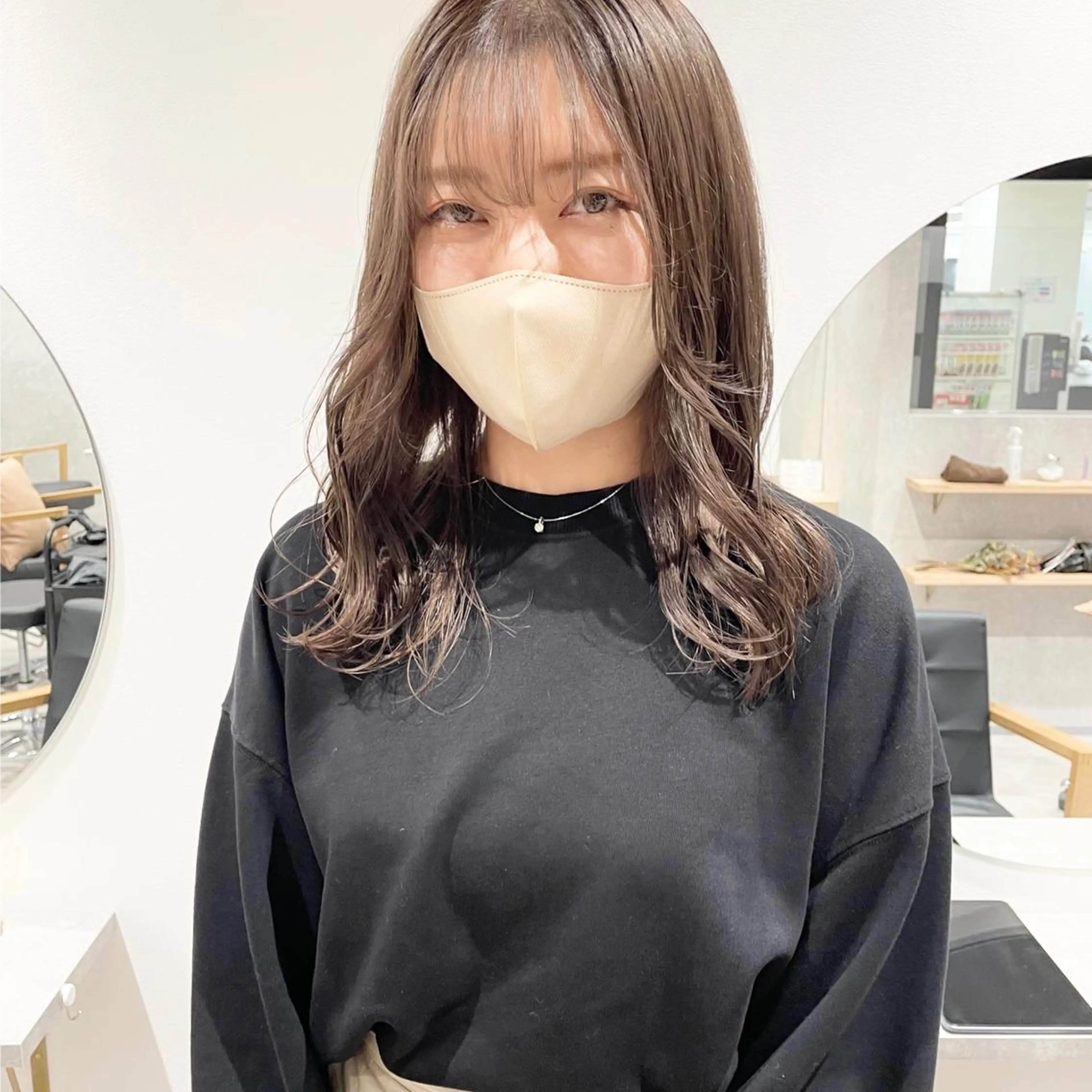 セミロング カラー カット ヘアカラー 🍊暖色×顔周り 🍊cocoroのヘアスタイル