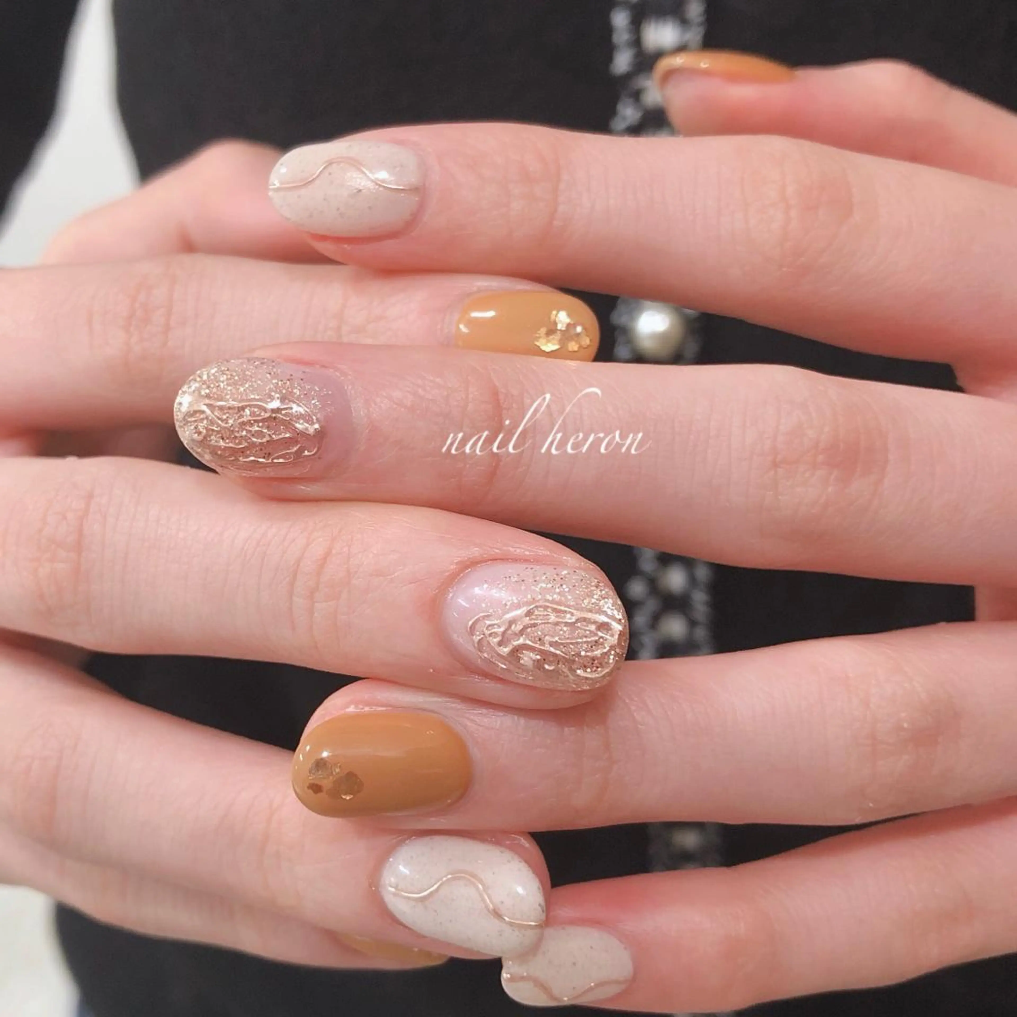 ネイル ハンドネイル saki_ nail heronのネイルデザイン