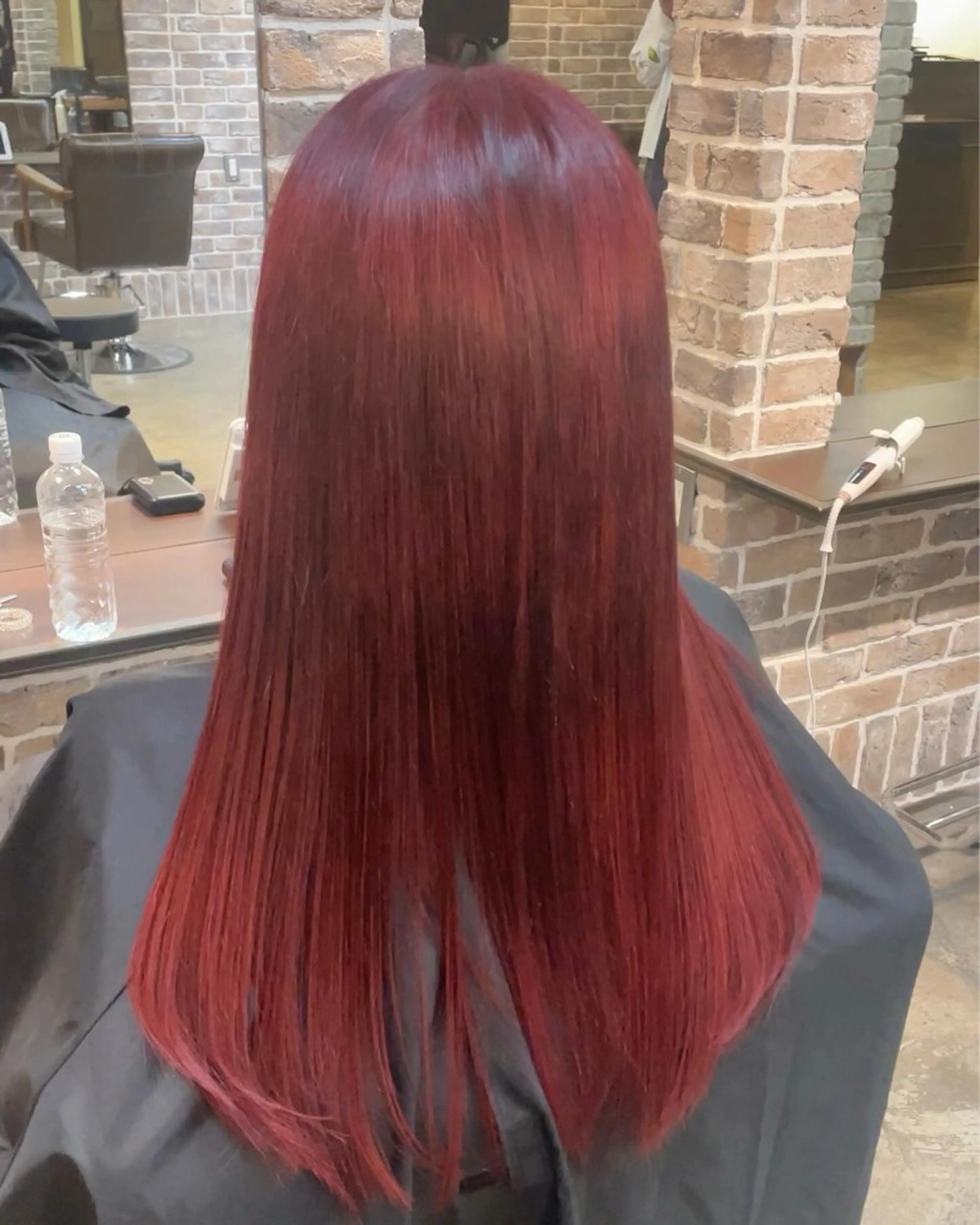 ロング カラー メンズ メンズブリーチ メンズ韓国風 ブリーチ レッドカラー 韓国風ヘア ACROあべの店所属・艶カラー/インナー /グラデ/大西小百合のヘアスタイル