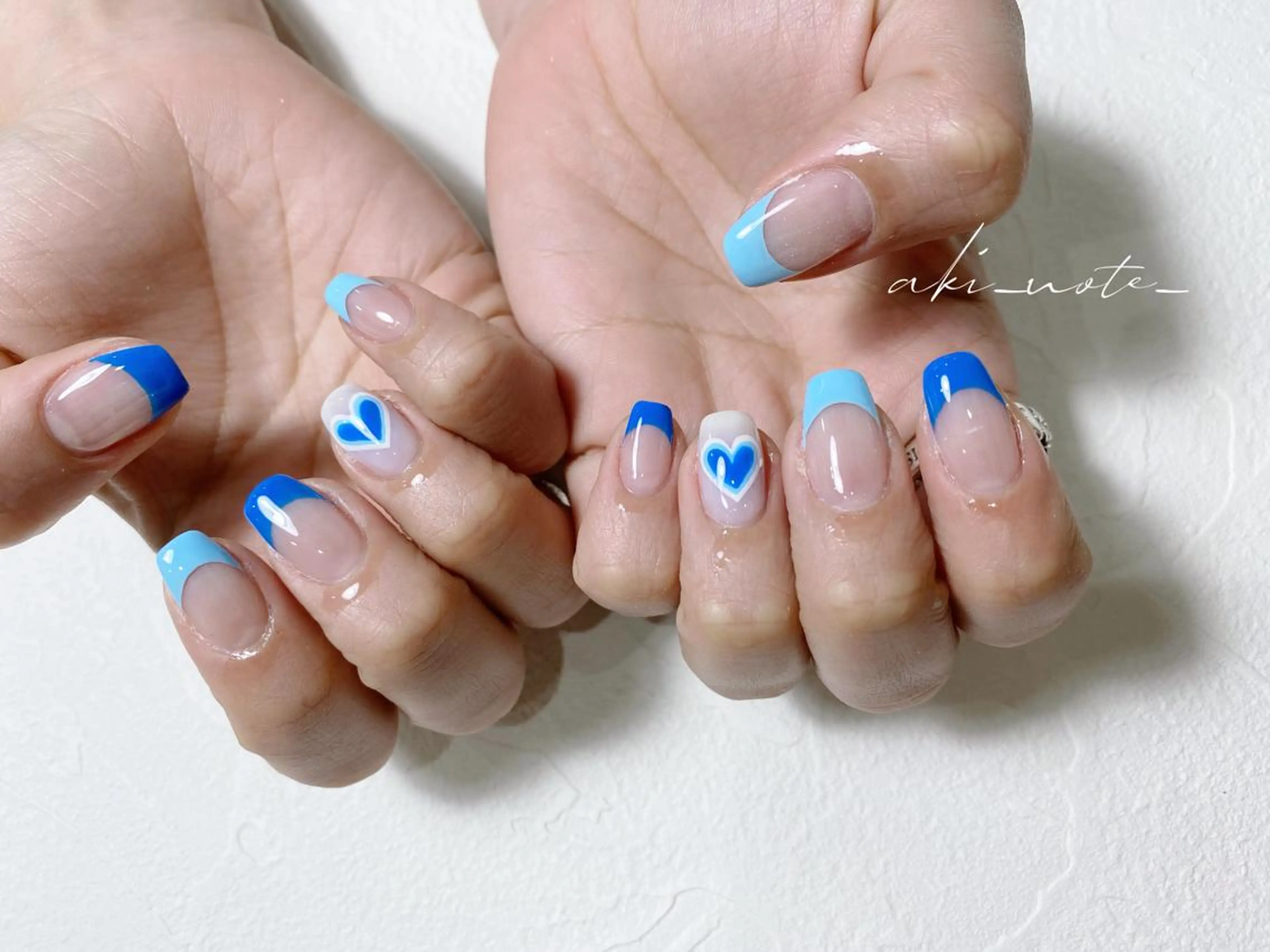 ネイル フレンチネイル バレンタイン ハンドネイル フットネイル GRANDE大須 栄/店長 aki🌙のネイルデザイン