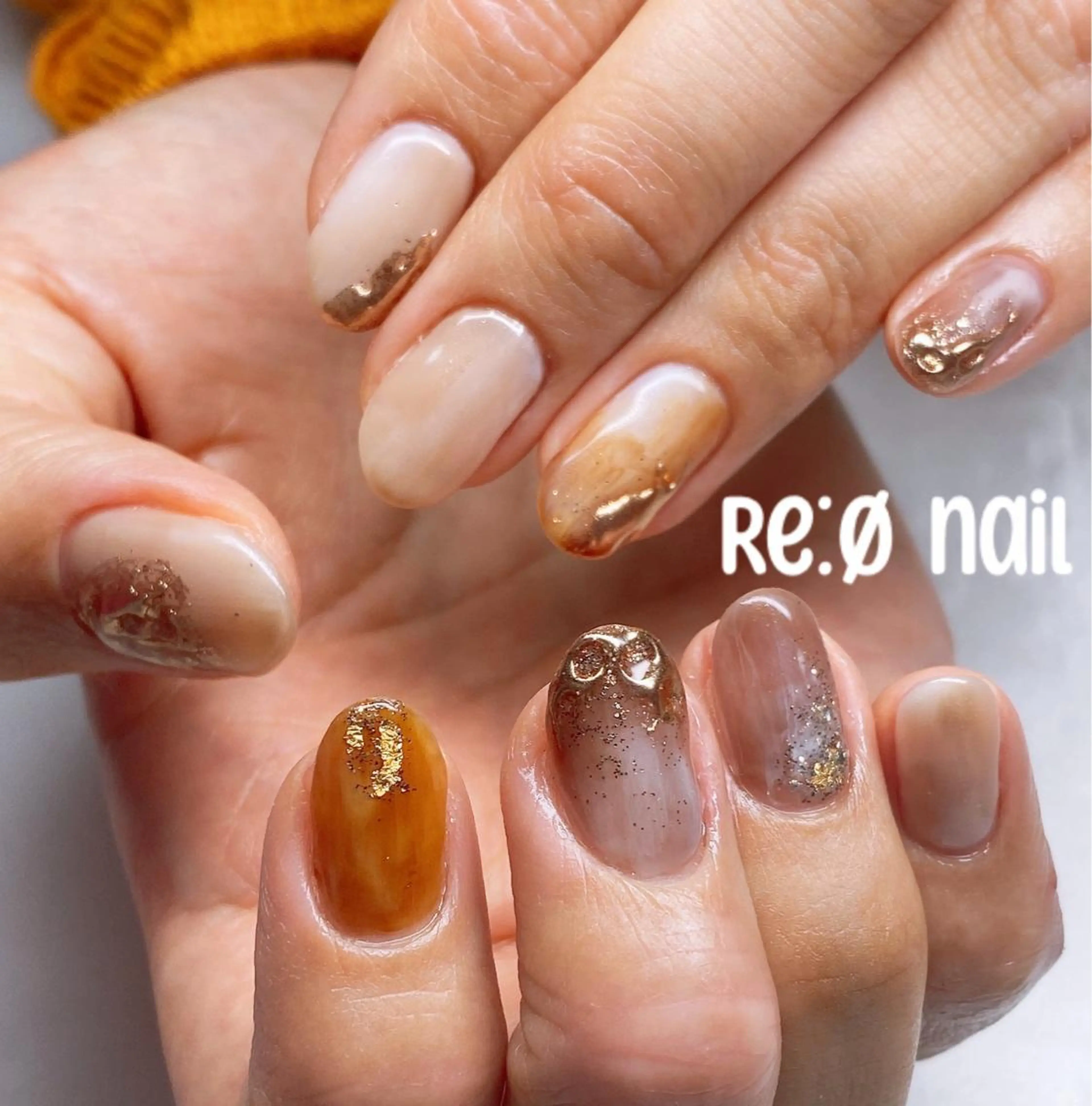 ネイル ニュアンスネイル ハンドネイル Re:Ø nail 🩵TSUJIのネイルデザイン