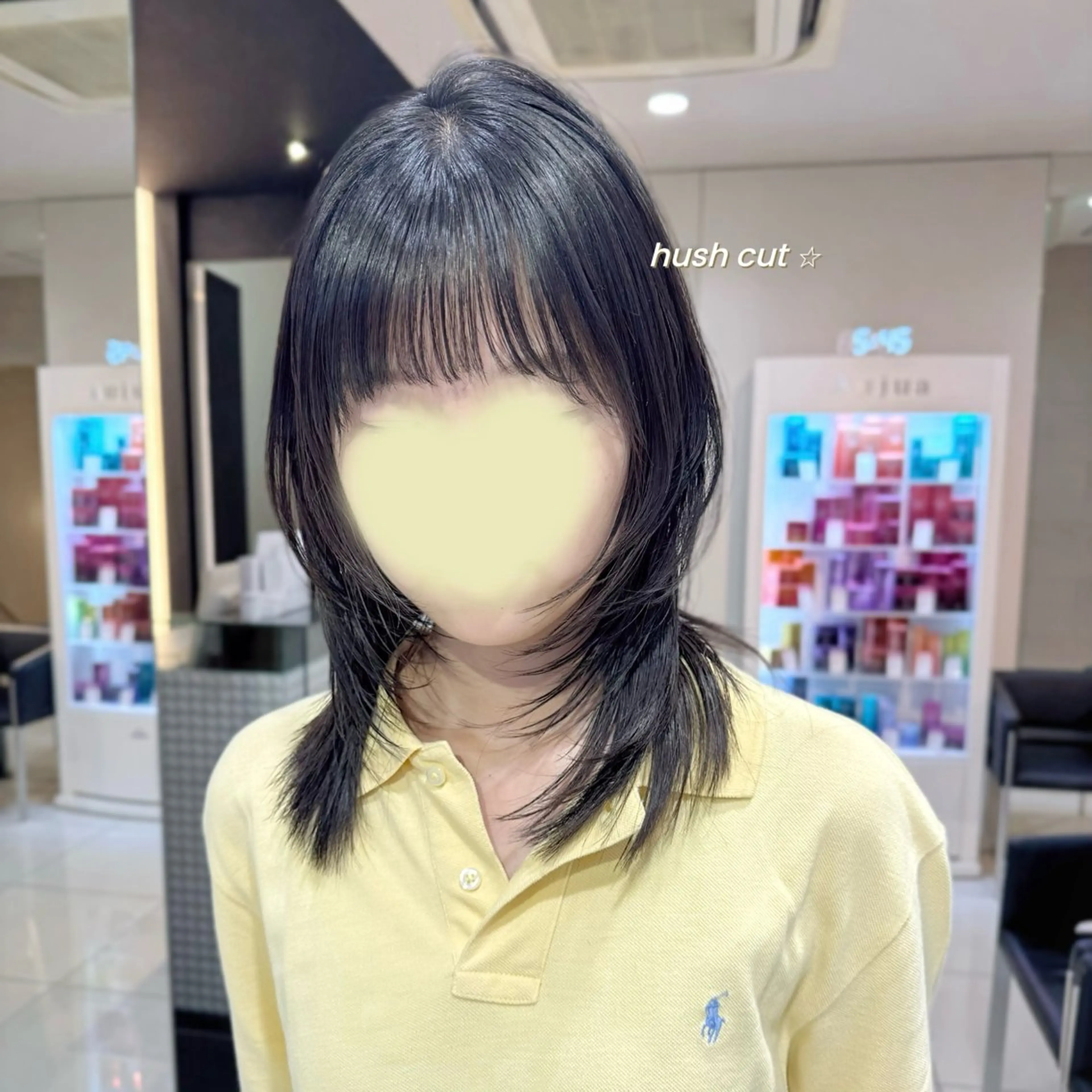 ミディアム ハッシュカット 暖色/レイヤーカット /艶髪/髪質改善/のマツエク・マツパデザイン