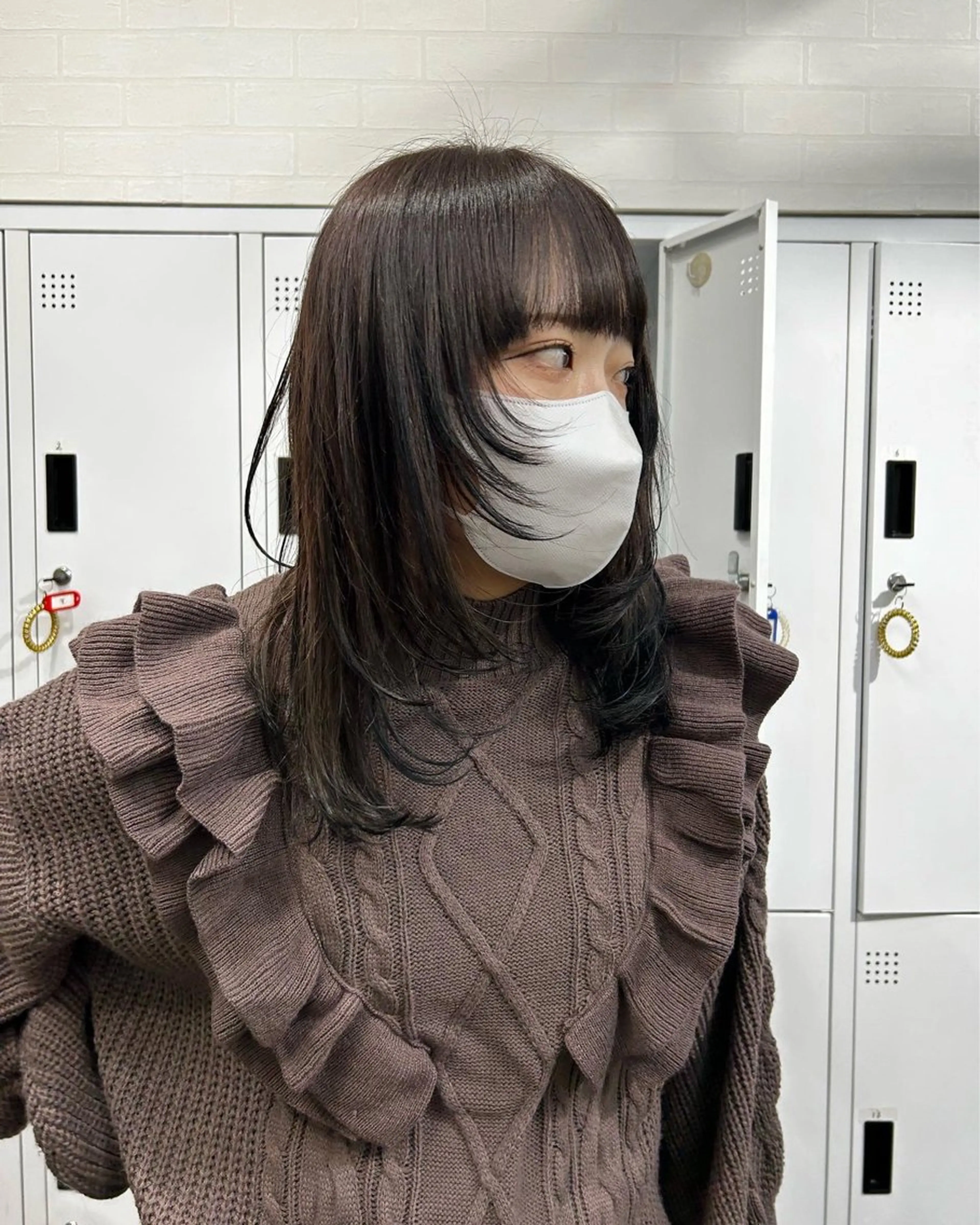 ミディアム カラー Yui. レイヤー/パーマのヘアスタイル