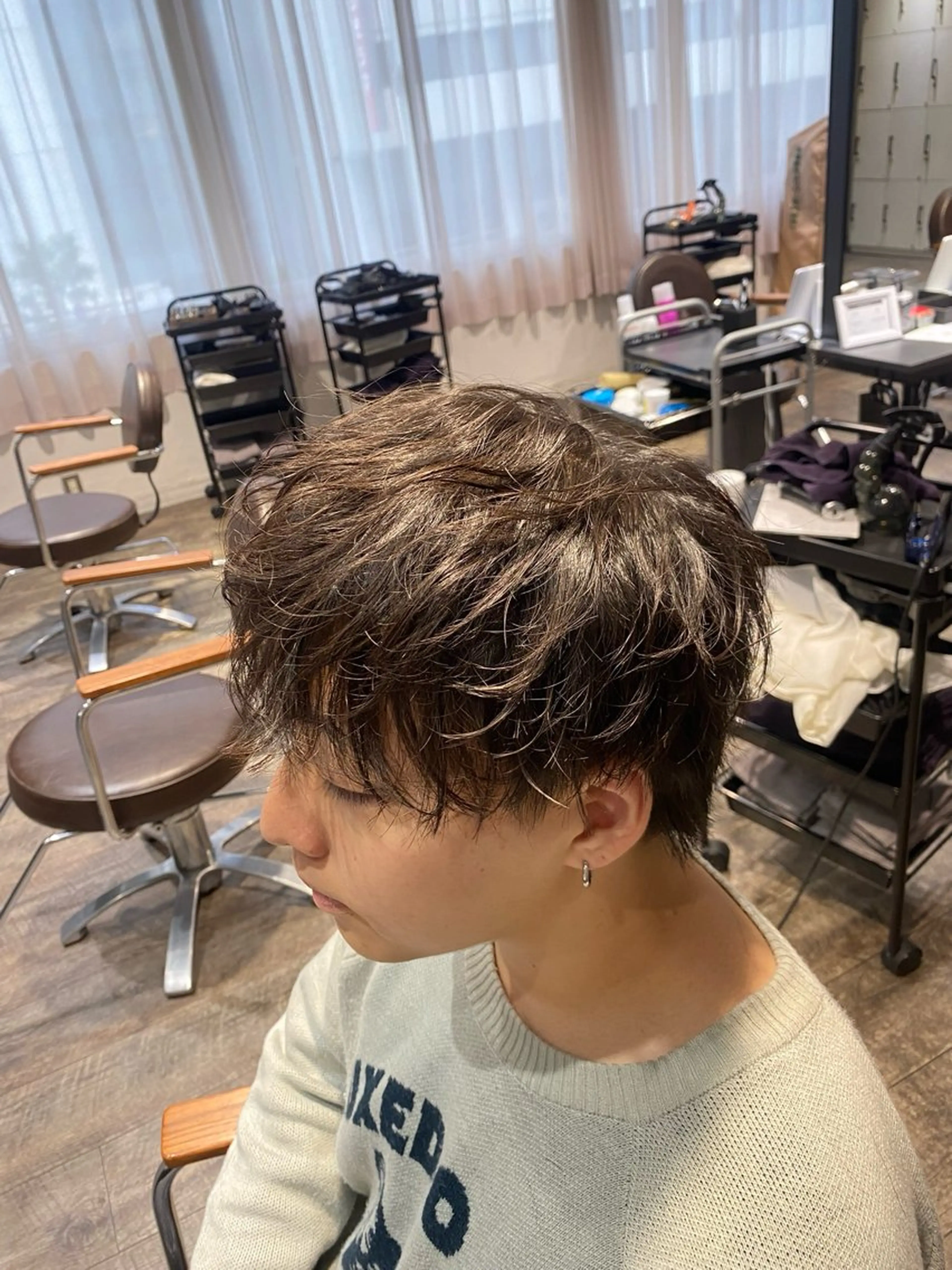 ショート メンズ カット 大阪/メンズパーマ /海外風/江﨑翔のヘアスタイル