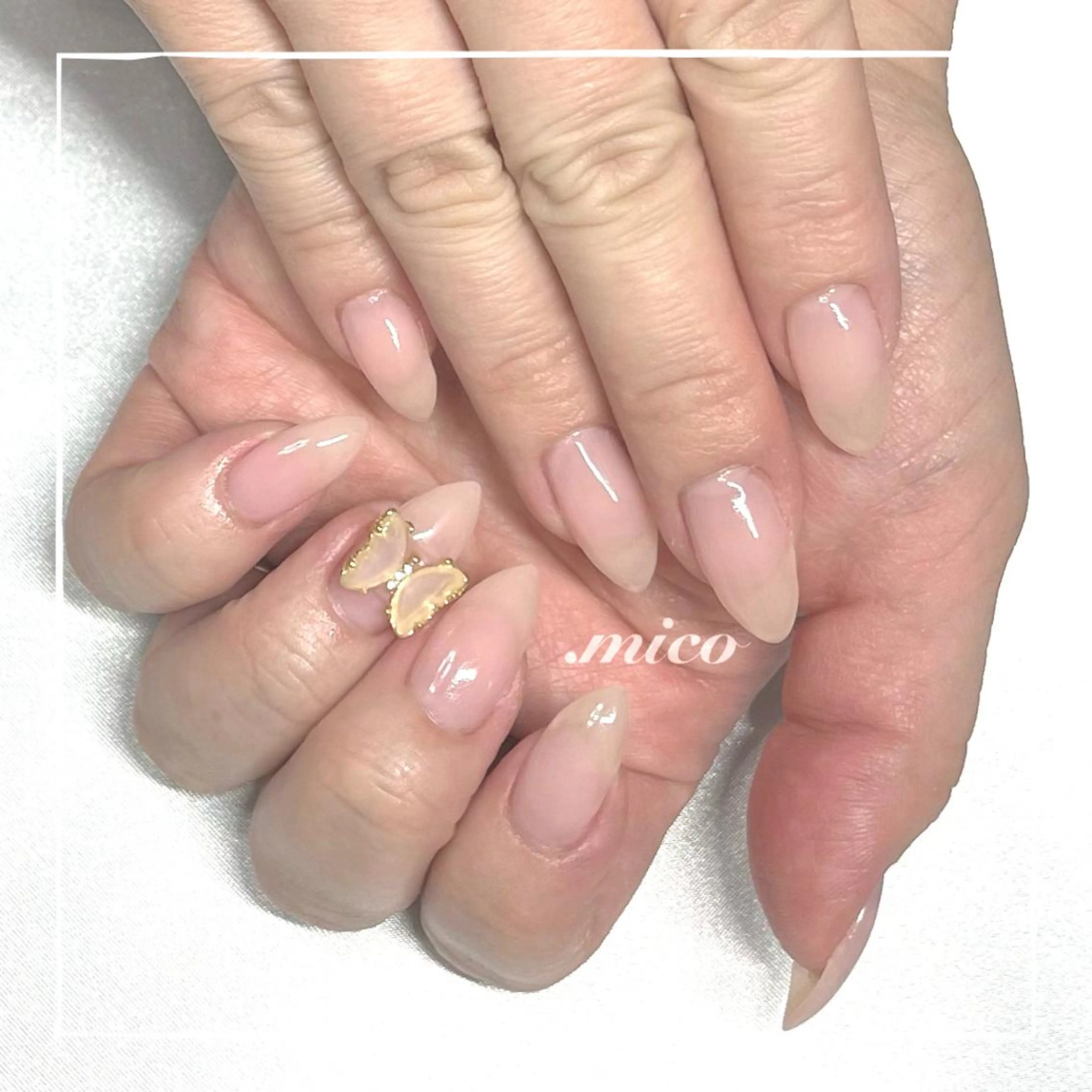 ネイル ジェルネイル ガーリー オフィスネイル ワンカラーネイル パラジェル ハンドネイル 爪の専門店 by.micoのネイルデザイン