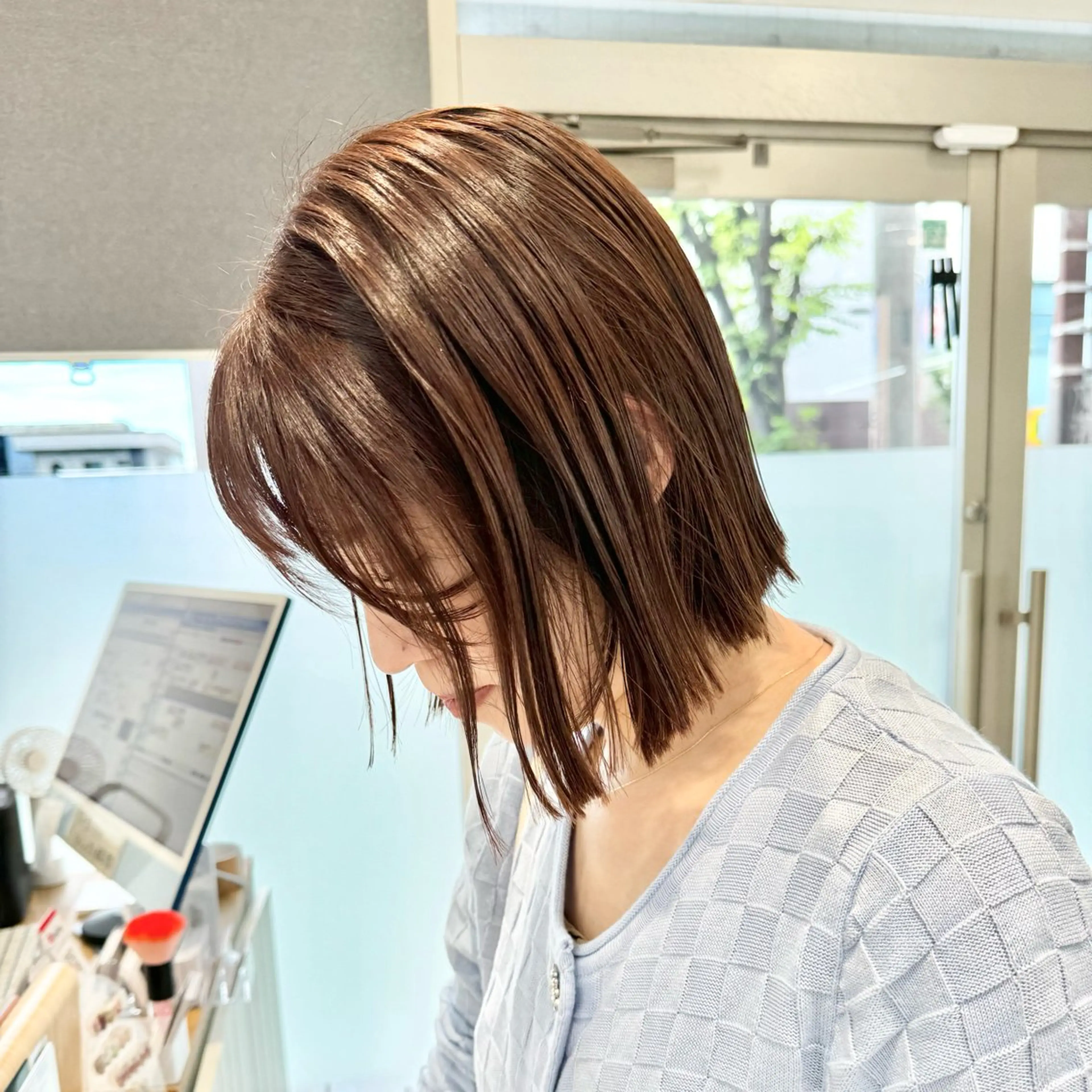 ショート 切りっぱなしボブ ボブ 会田有紀 /切りっぱなしボブのヘアスタイル