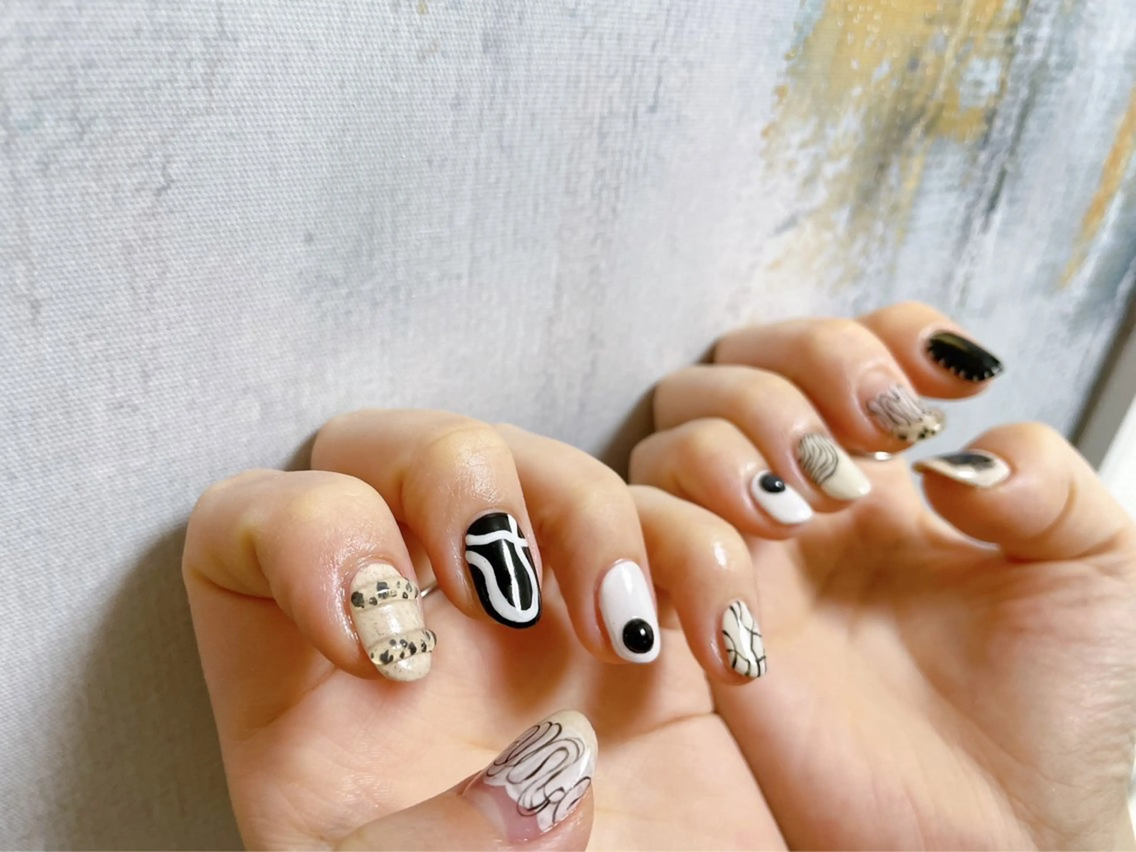 ネイル ジェルネイル 韓国ネイル パラジェル kikinail 溝の口のネイルデザイン