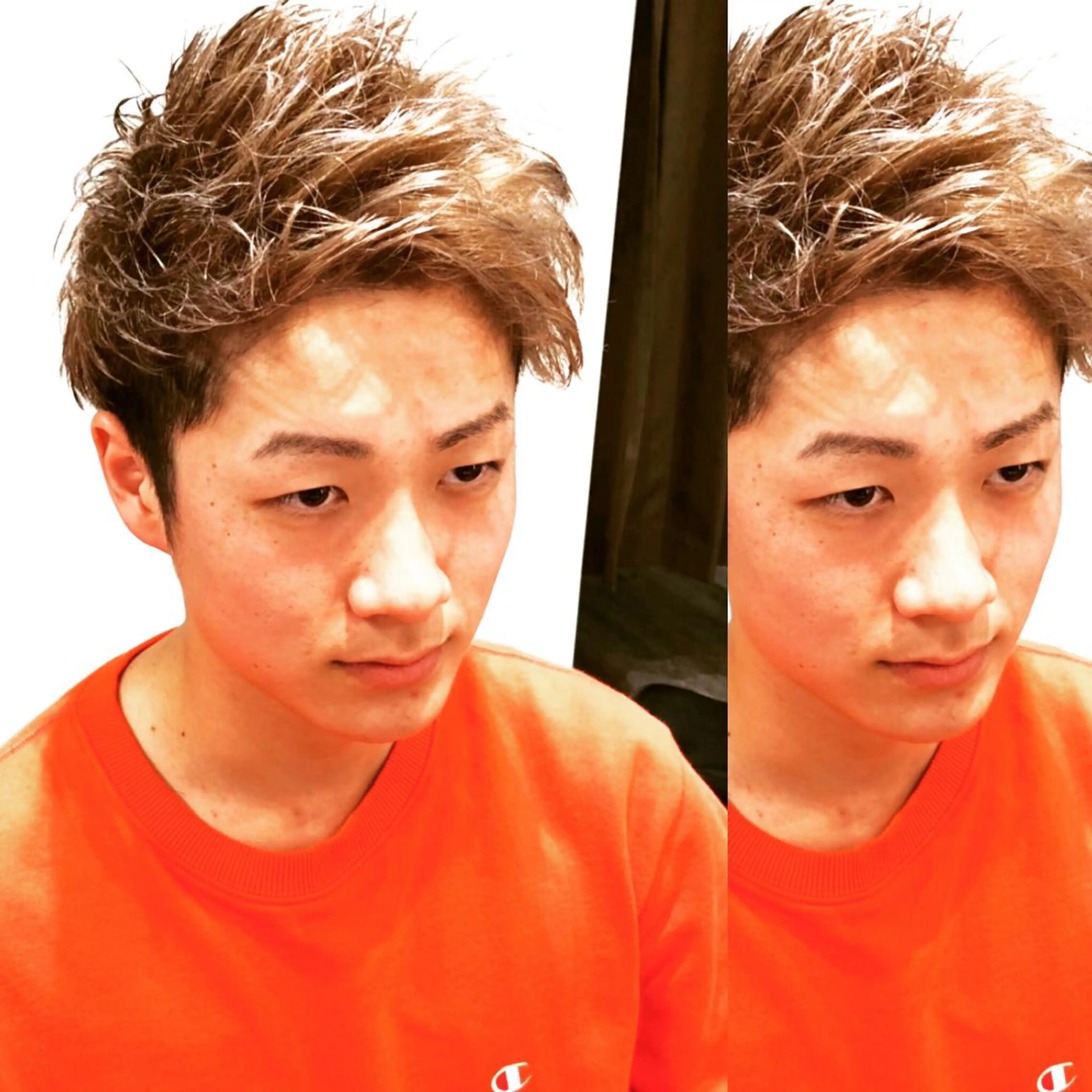 ショート カラー メンズ メンズブリーチ メンズハイライト ブリーチ ケアブリーチ デザインカラー メンズヘア特化 崎田 成人のヘアスタイル