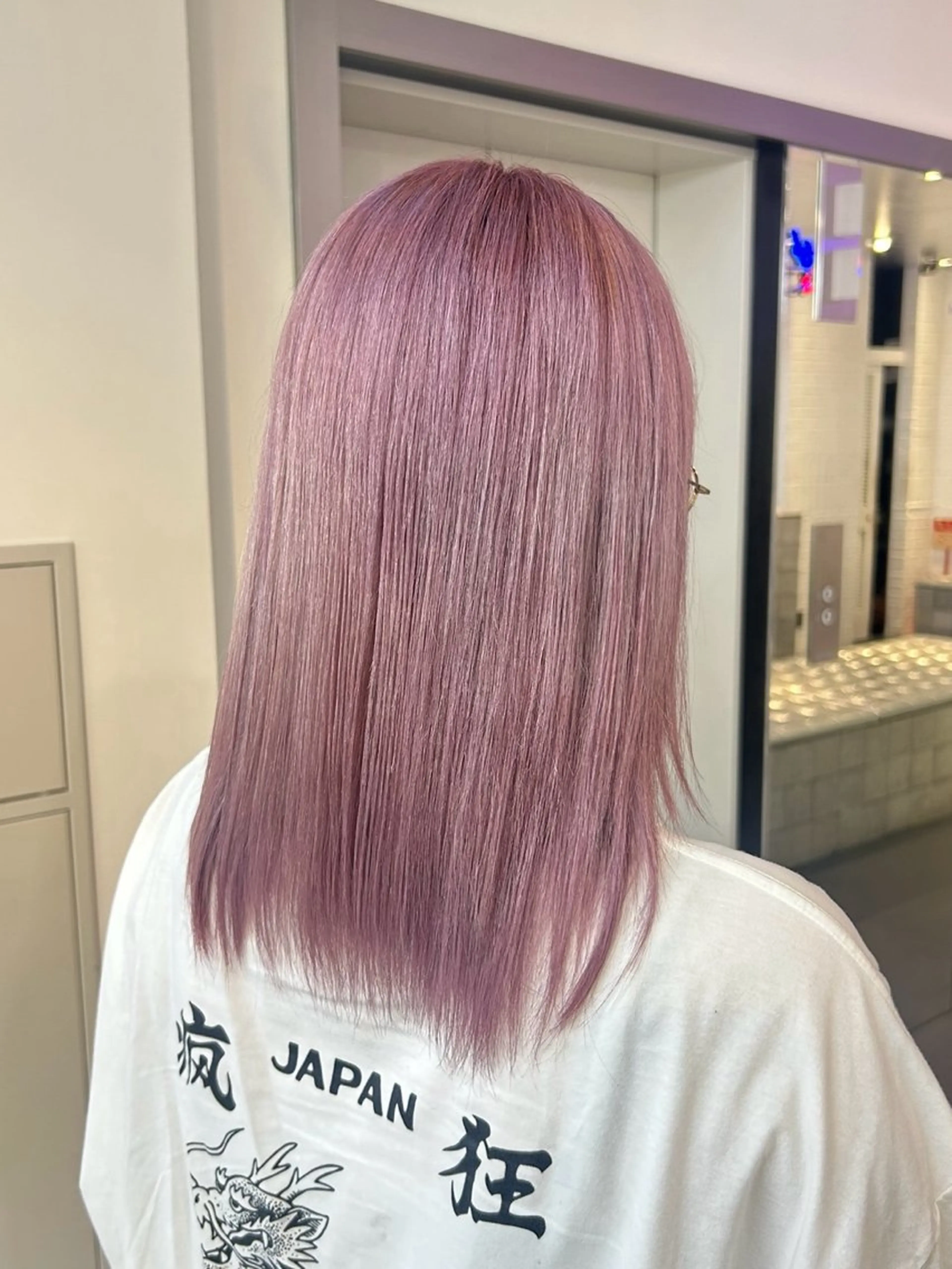 ロング ボブ エクステ 外国人風カラー 卒業式のヘアスタイル レイヤーカット カット ヘアカラー MiRI💜地毛級 エクステ✖似合わせ技のヘアスタイル