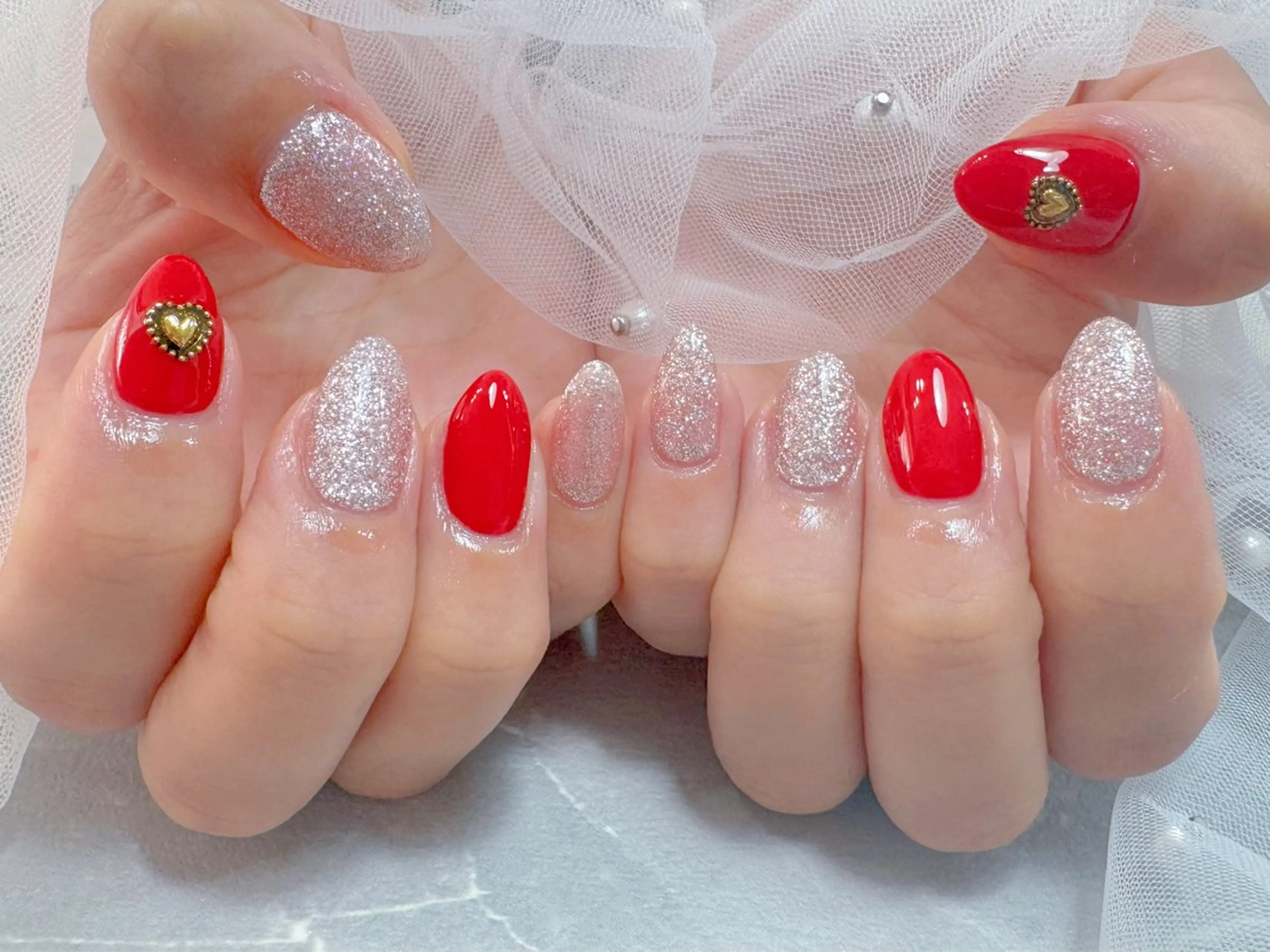 ネイル ハンドネイル マジック ミラーのネイルデザイン