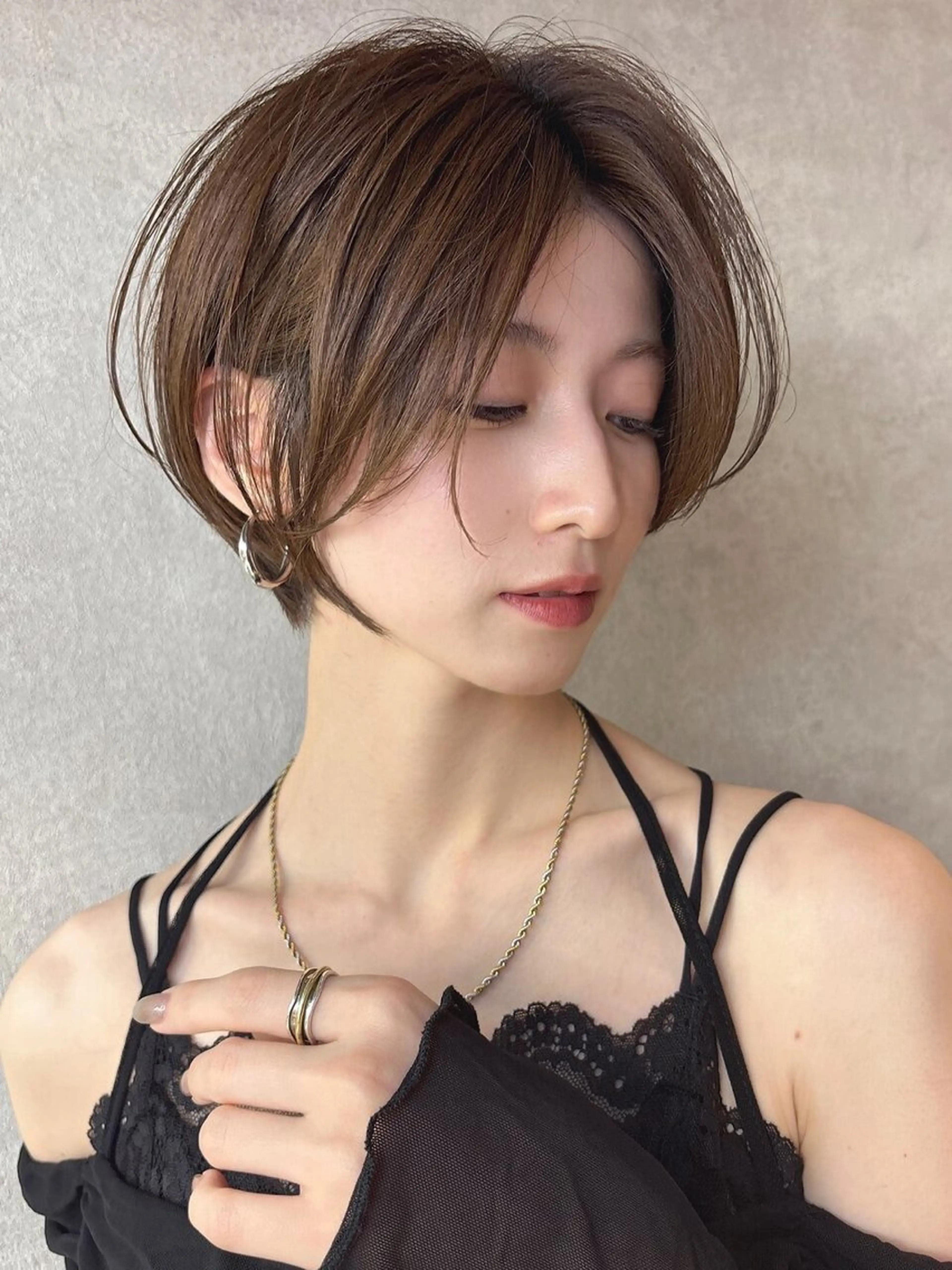 ショート カラー カット ヘアカラー トリートメント Lond Bloom 天神ショート/ボブのヘアスタイル