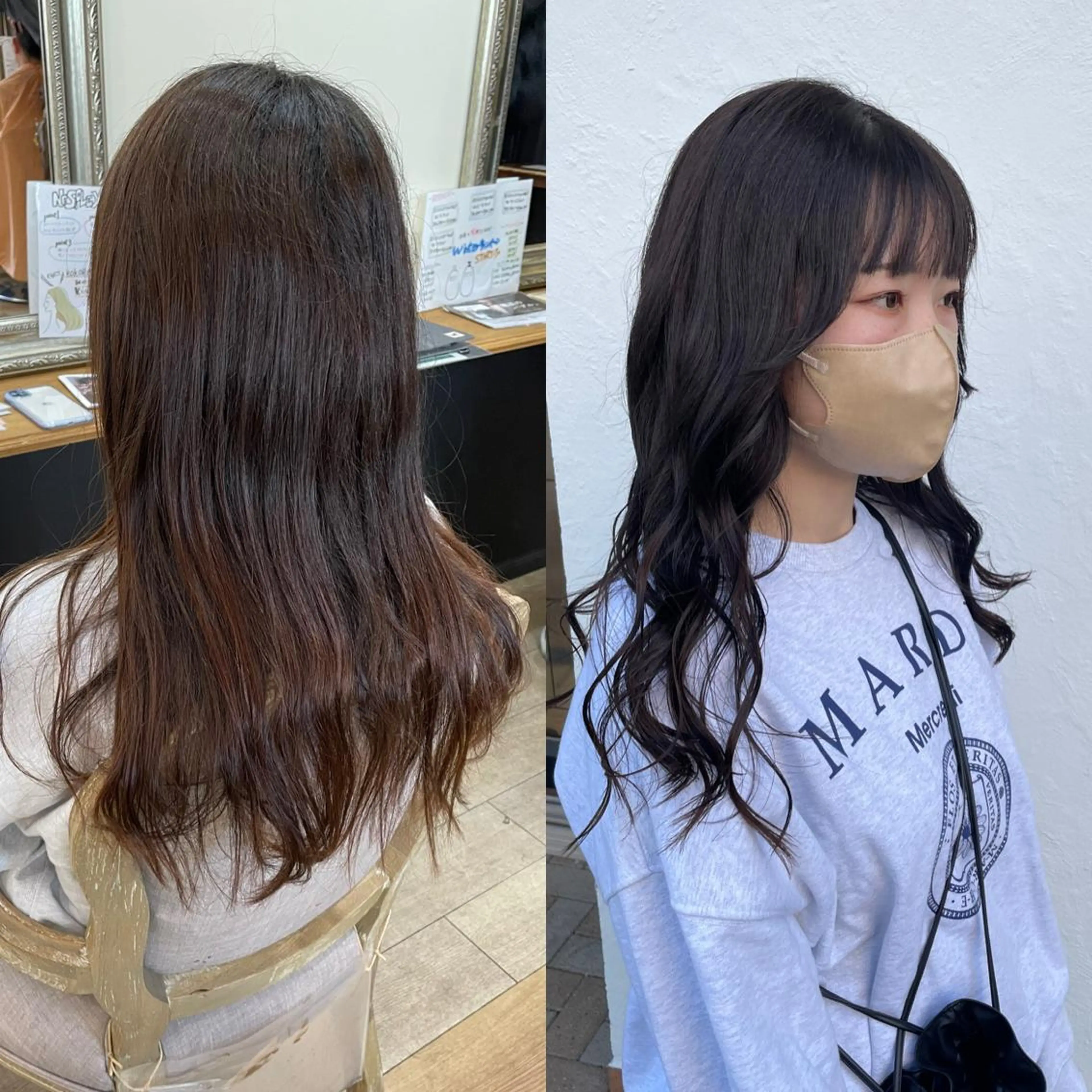 ロング アッシュ 亀川蓮 Agu hairのヘアスタイル