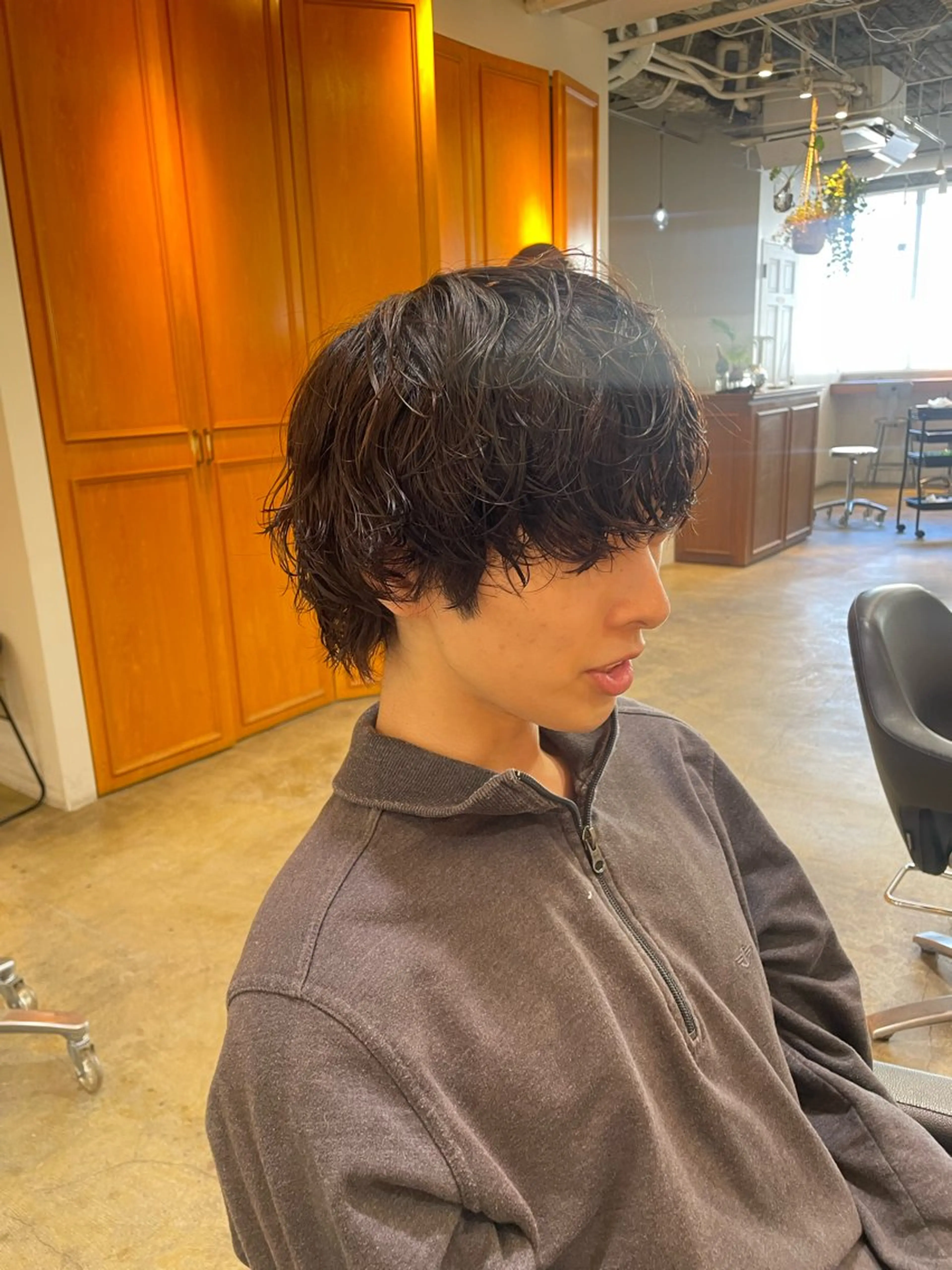 ミディアム パーマ メンズ 韓国ヘア/wカラー レイヤー/RIN🎀のヘアスタイル