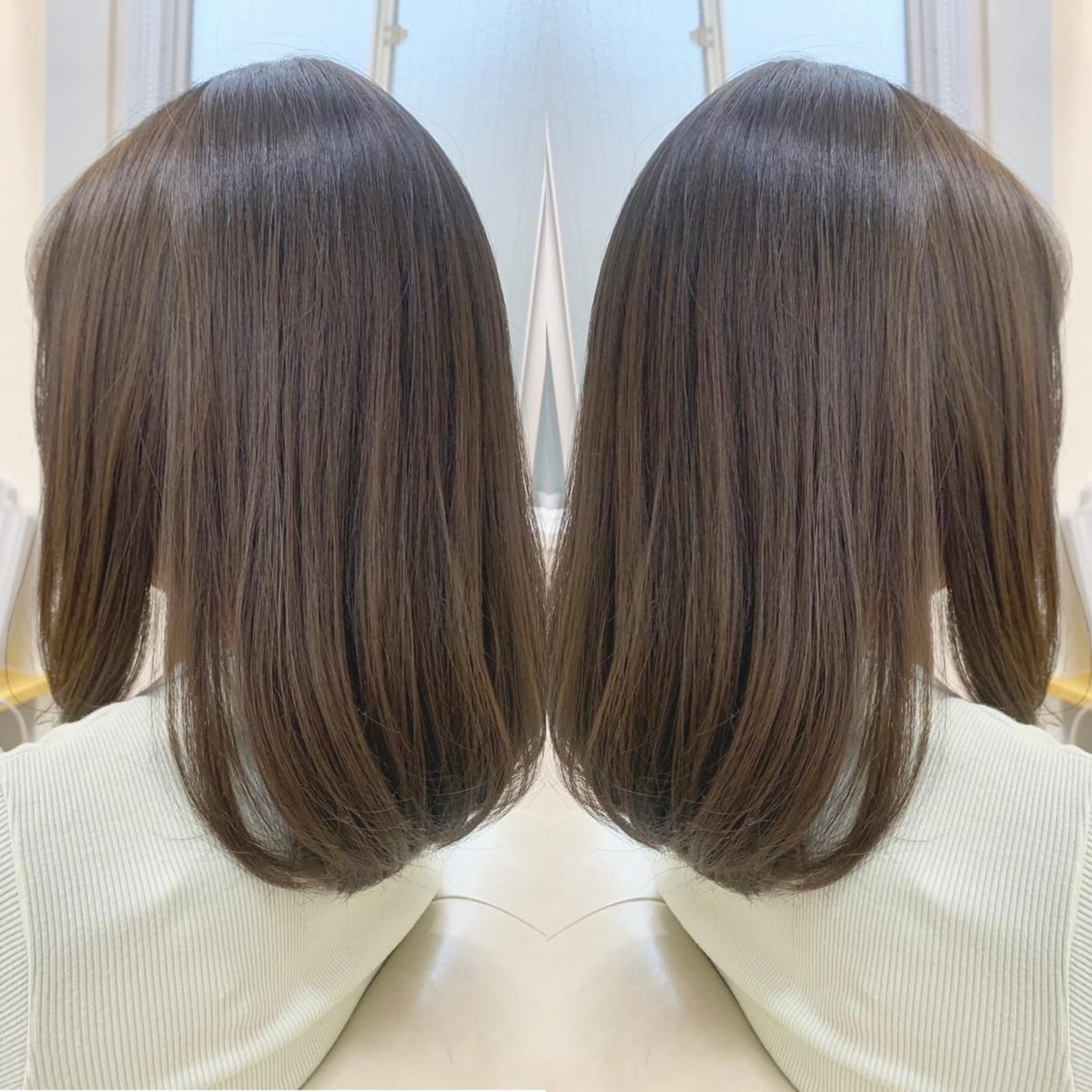 セミロング 髪質改善 ヘアカラー H所属・H (エイチ) 烏丸御池店のヘアスタイル