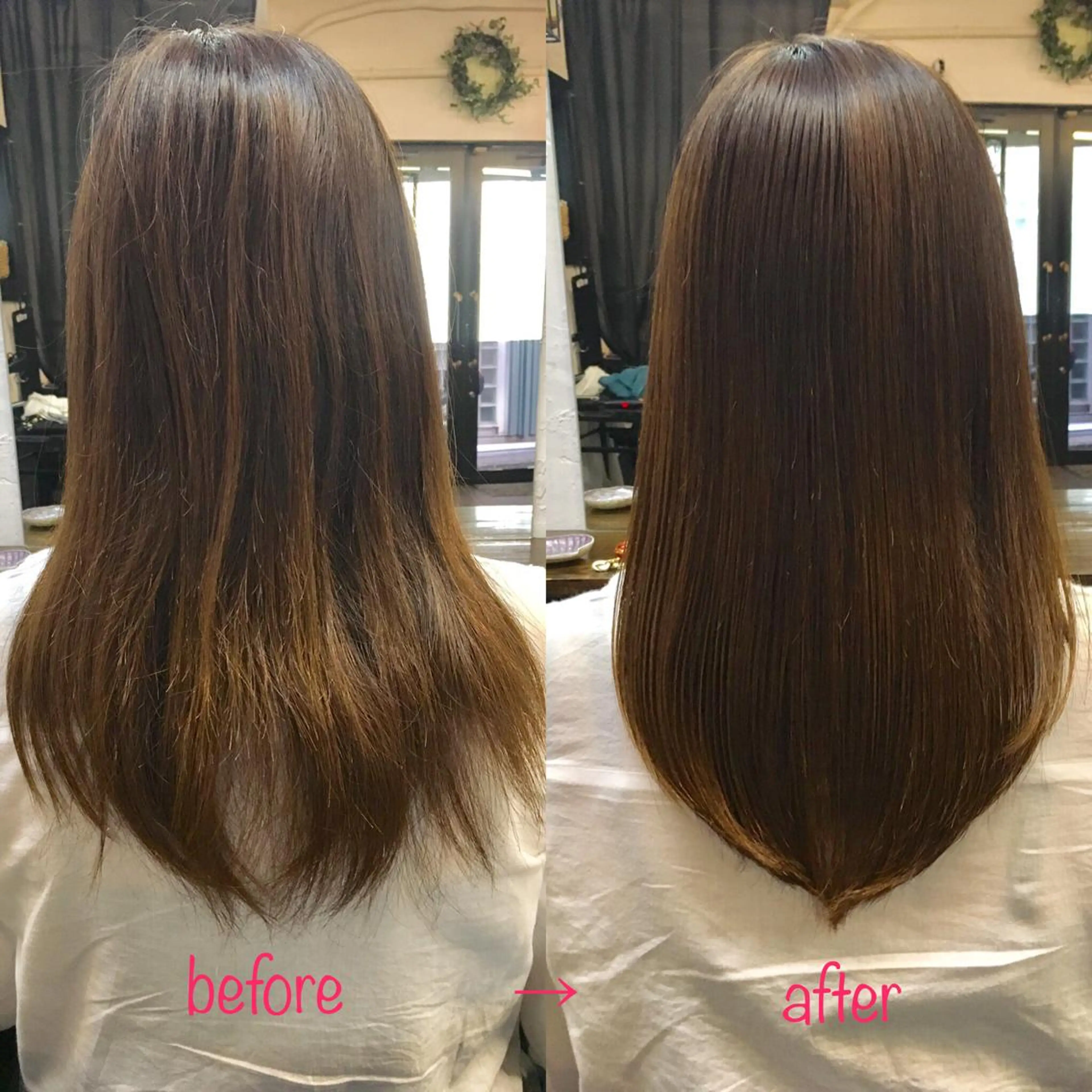 ロング カラー 縮毛矯正&髪質改善 MAILHAIRのヘアスタイル