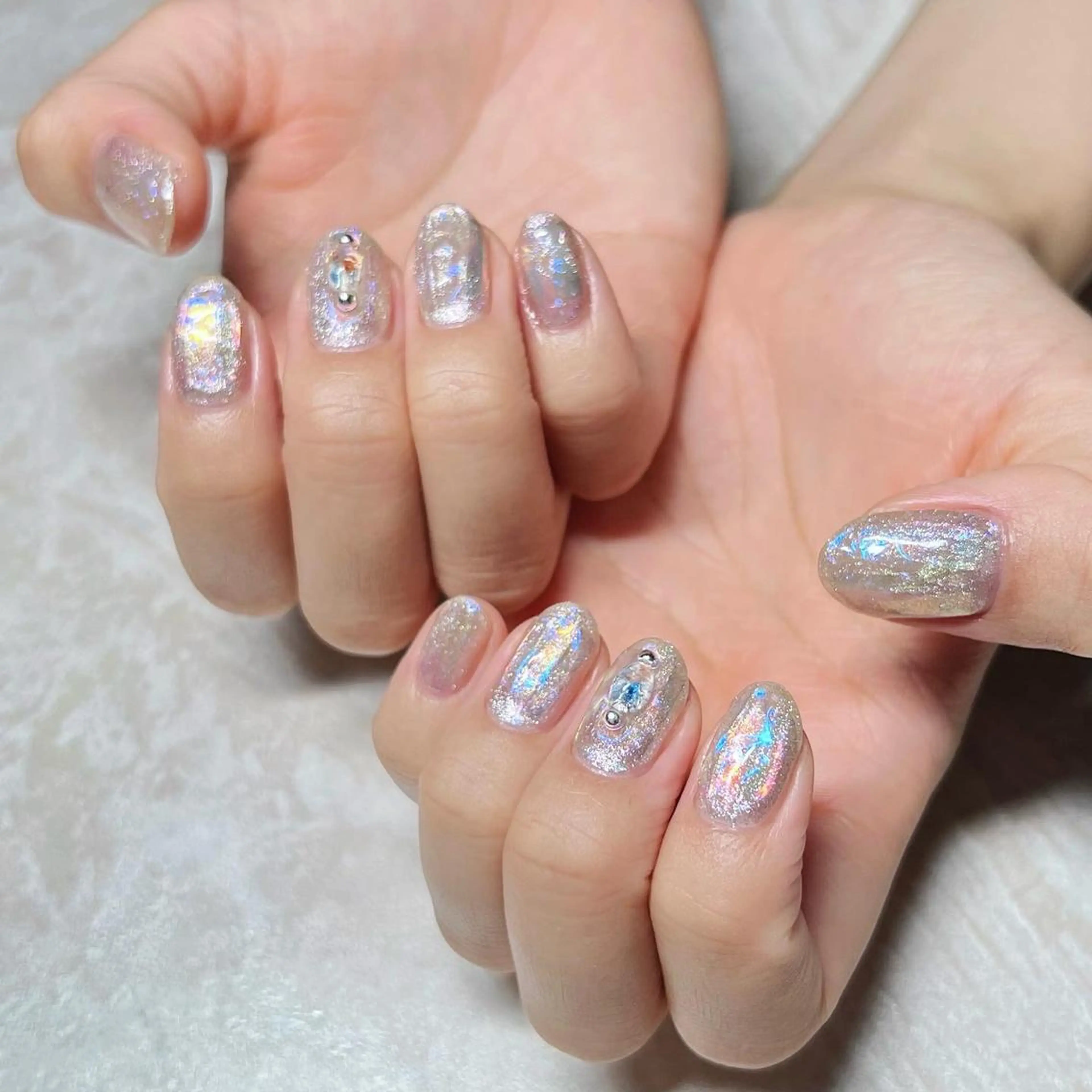 ネイル マグネットネイル ニュアンスネイル ショートネイル gemickle nailのネイルデザイン
