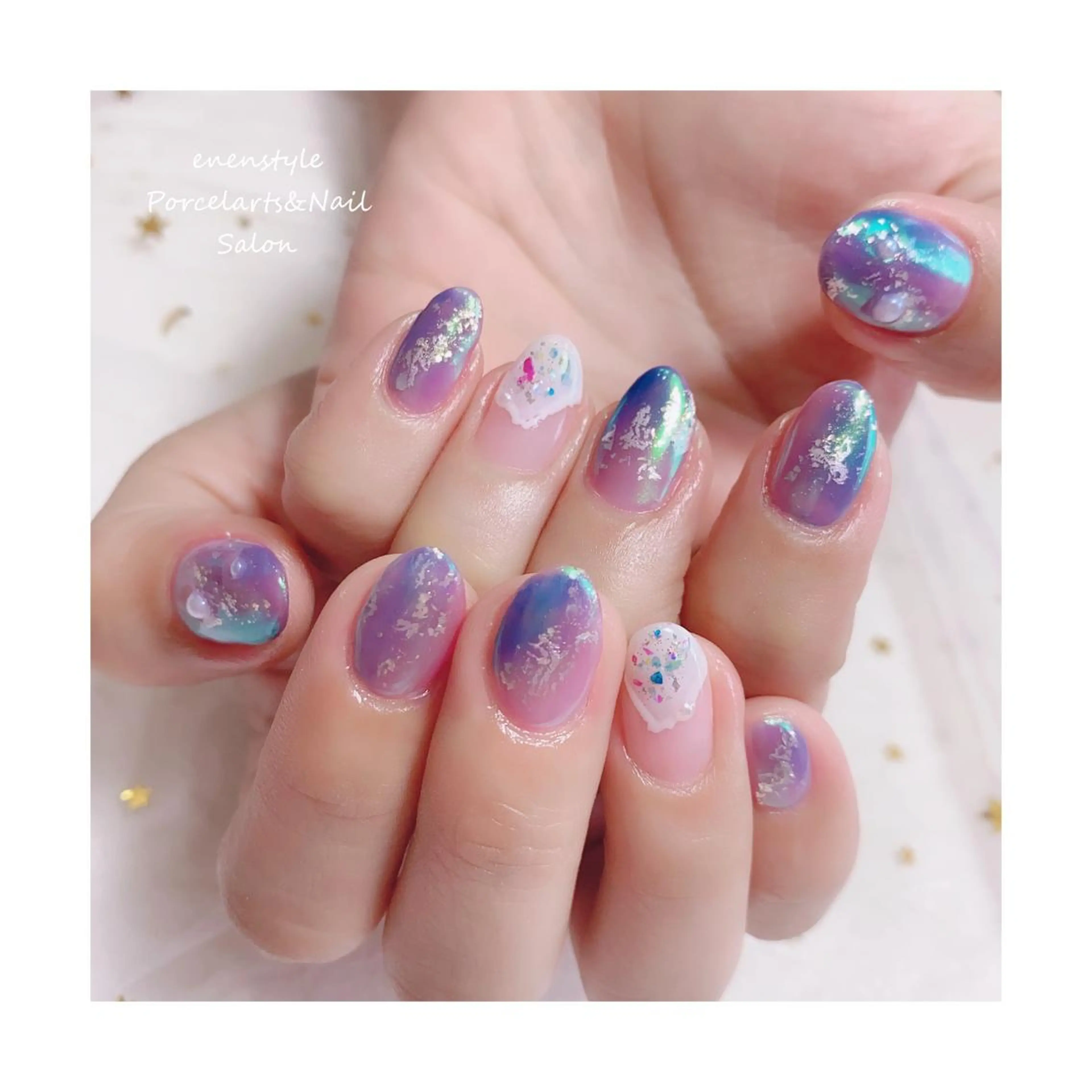 ミディアム ネイル ジェルネイル ニュアンスネイル オフィスネイル ワンカラーネイル パラジェル ハンドネイル 👑enen style👑のネイルデザイン