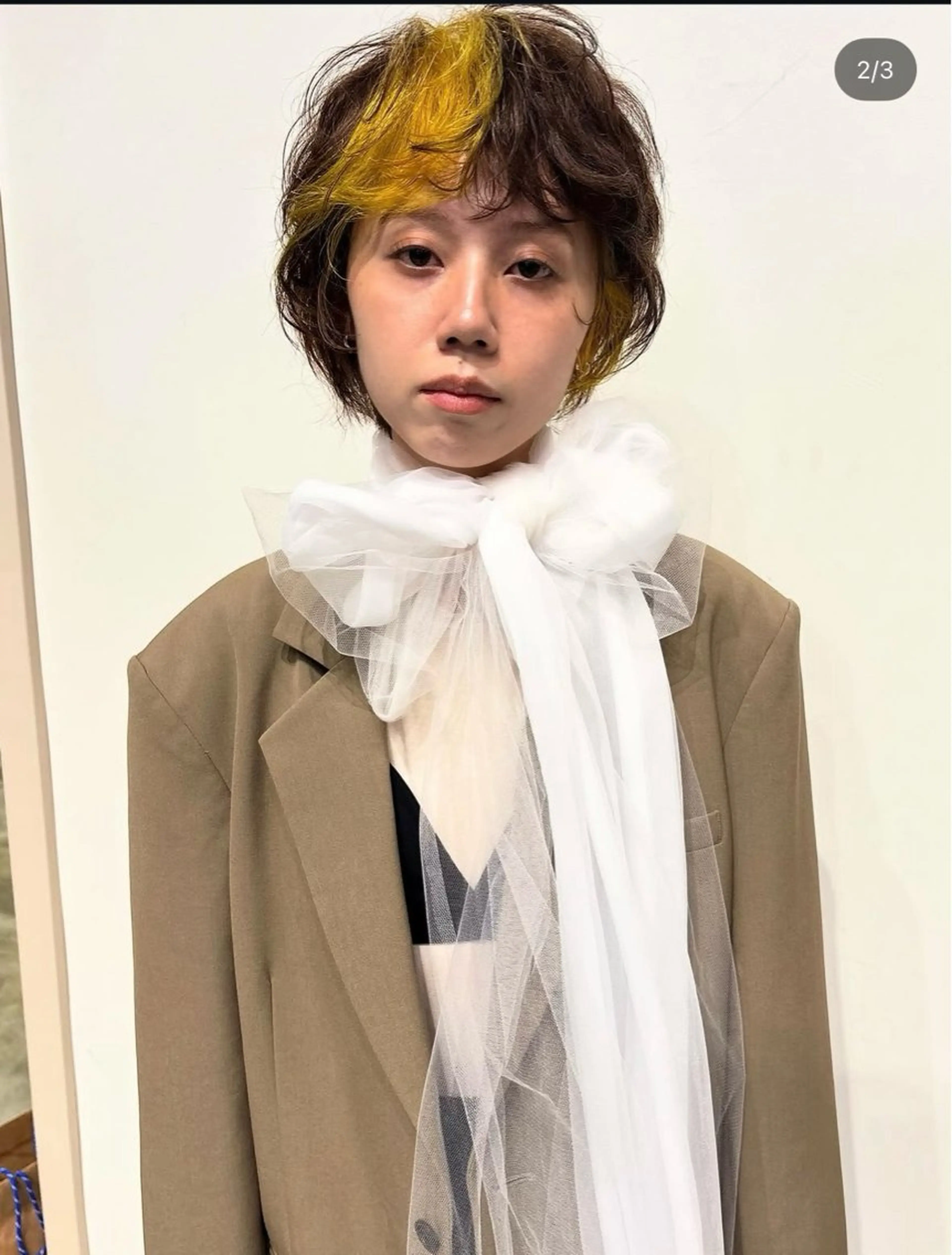ショート ヘアカラー ショートカットパー マ🫧kotoneのヘアスタイル