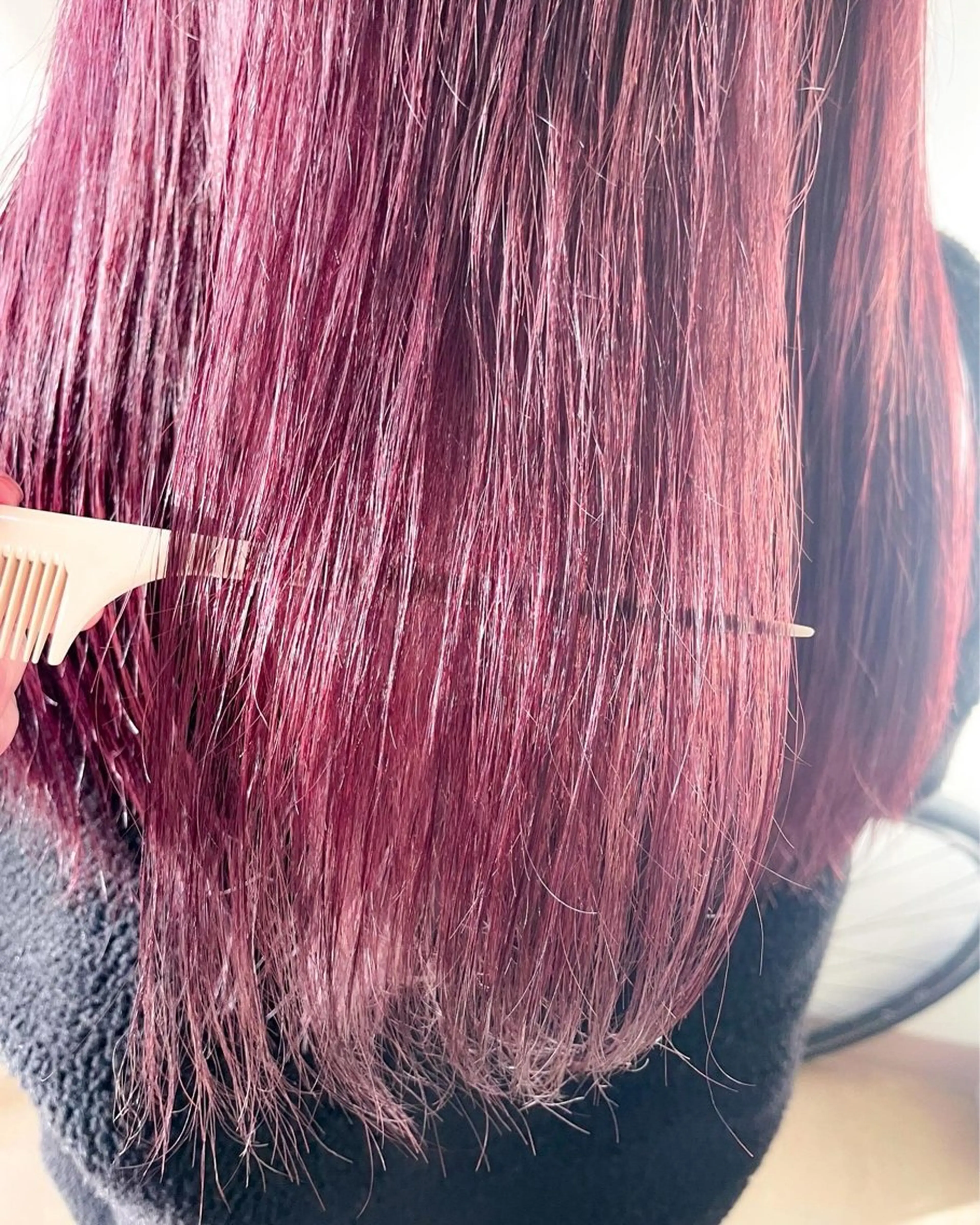 ロング カラー ラベンダーカラー ピンクカラー ピンクラベンダー 原野 実優羽のヘアスタイル