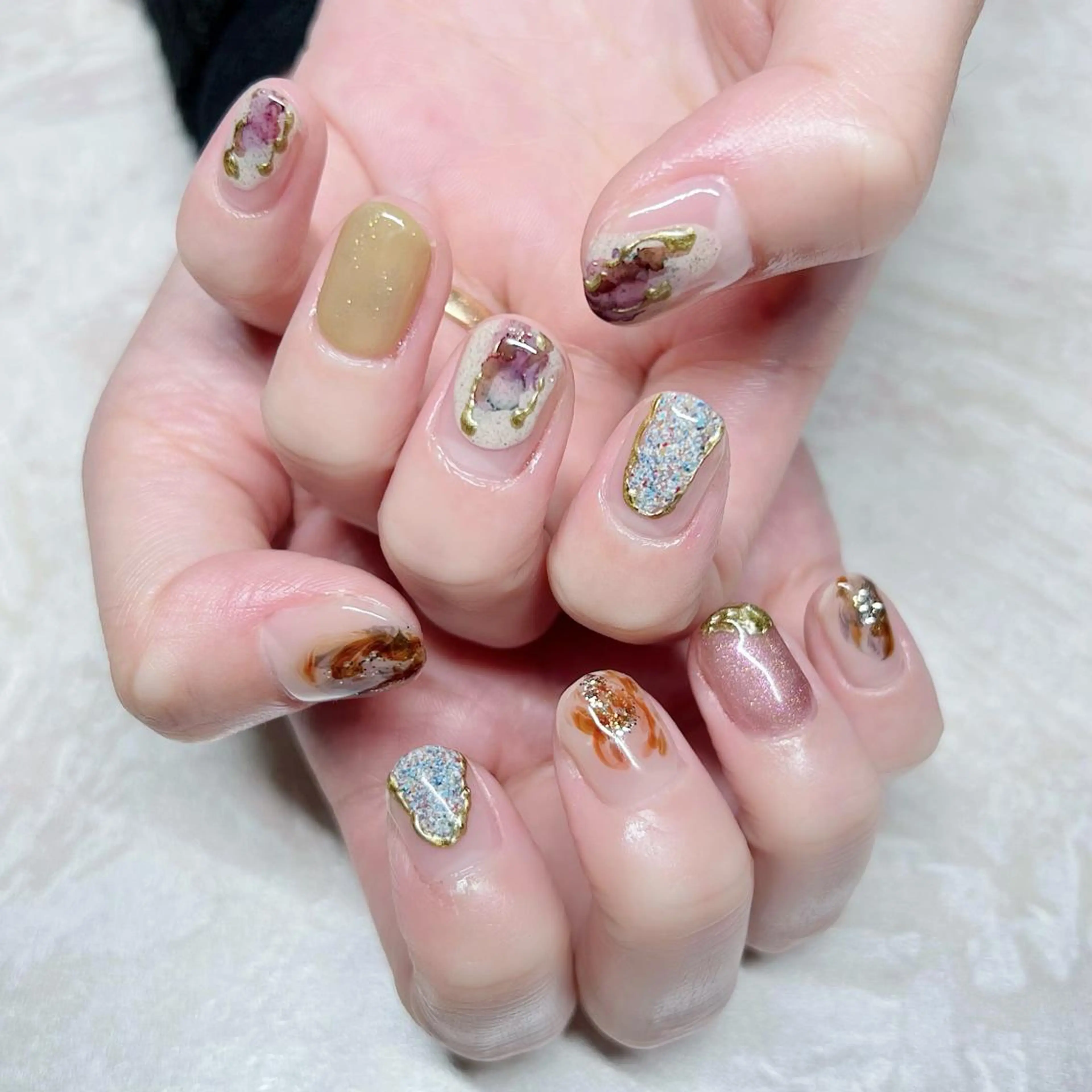 ネイル ニュアンスネイル ショートネイル gemickle nailのネイルデザイン