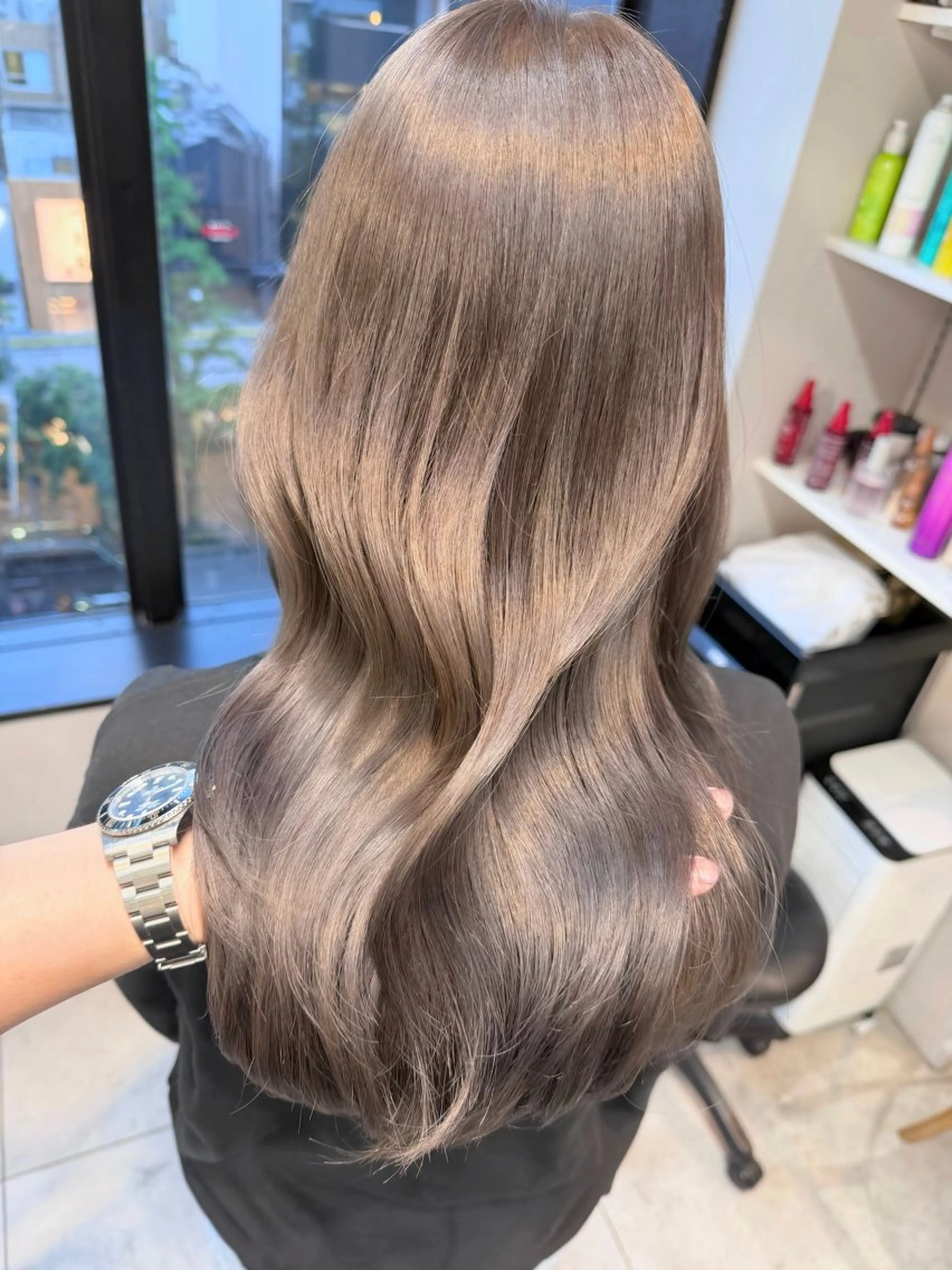 セミロング カット ヘアカラー トリートメント ✨透明感カラー/縮毛 恵比寿HAYATO✨のヘアスタイル