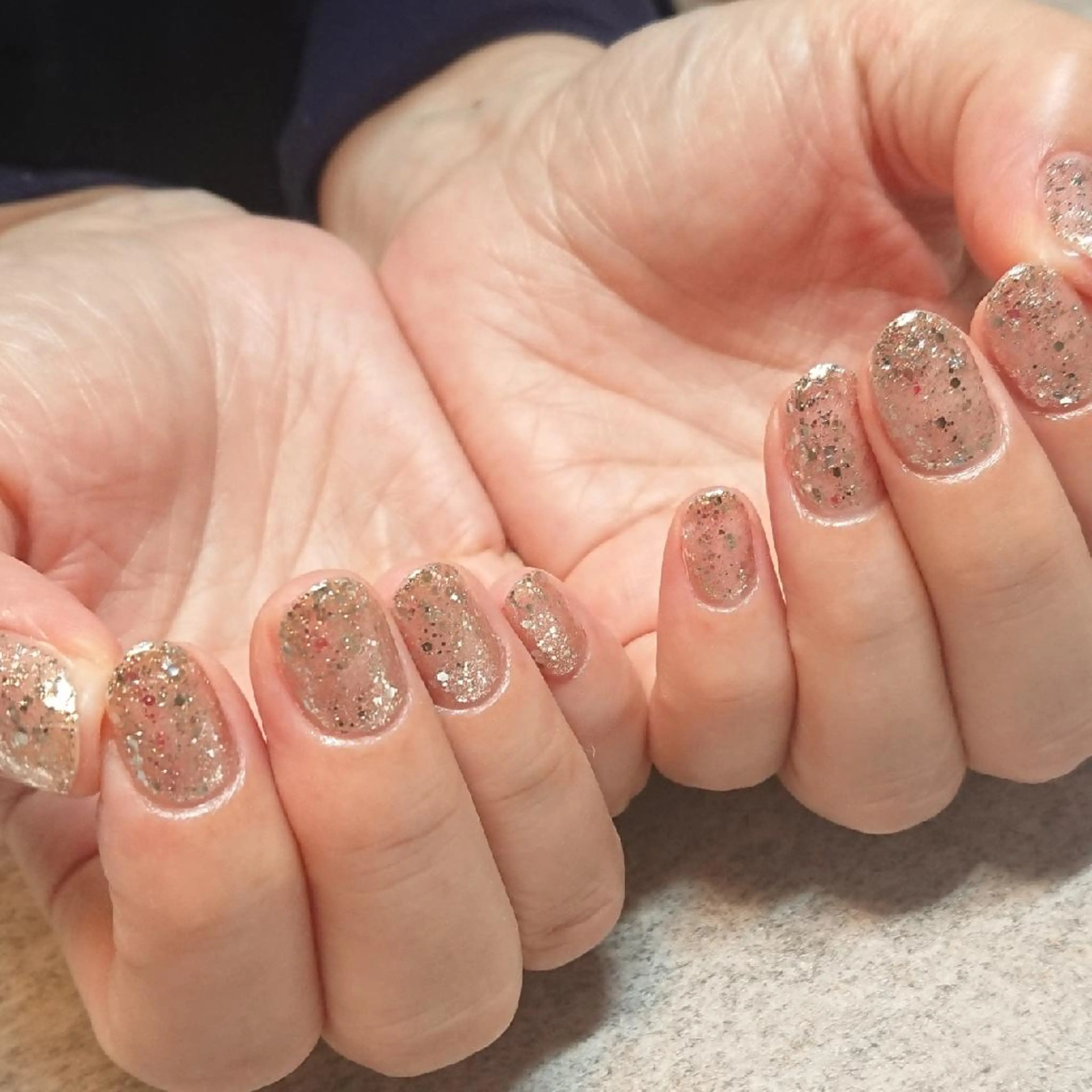 ネイル ラメ(グリッター) ジェヌインネイル 河内のネイルデザイン