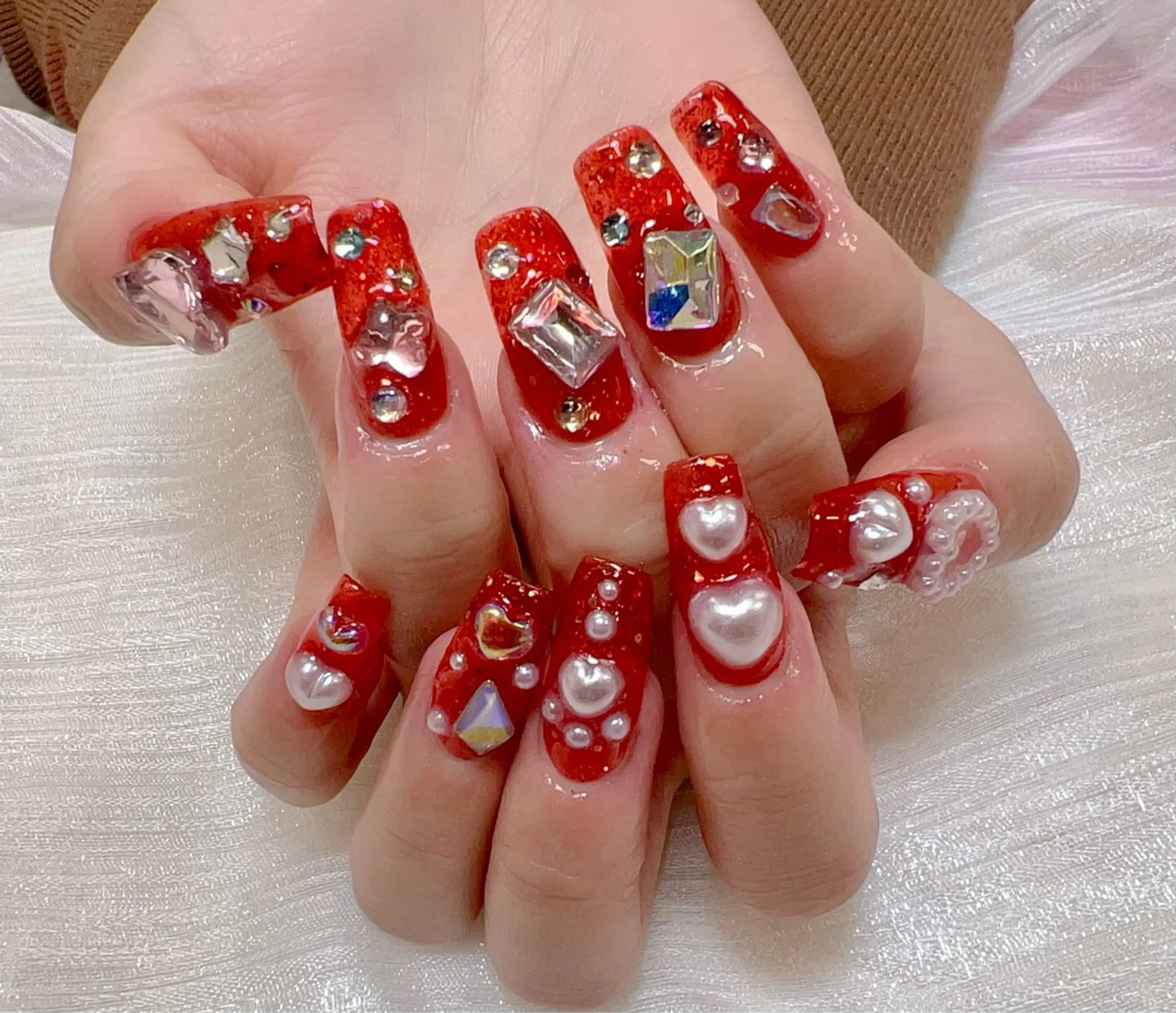 ★チップ長さだし★180分持ち込みデザイン（ゴテゴテデザイン10本OK）¥17980の写真