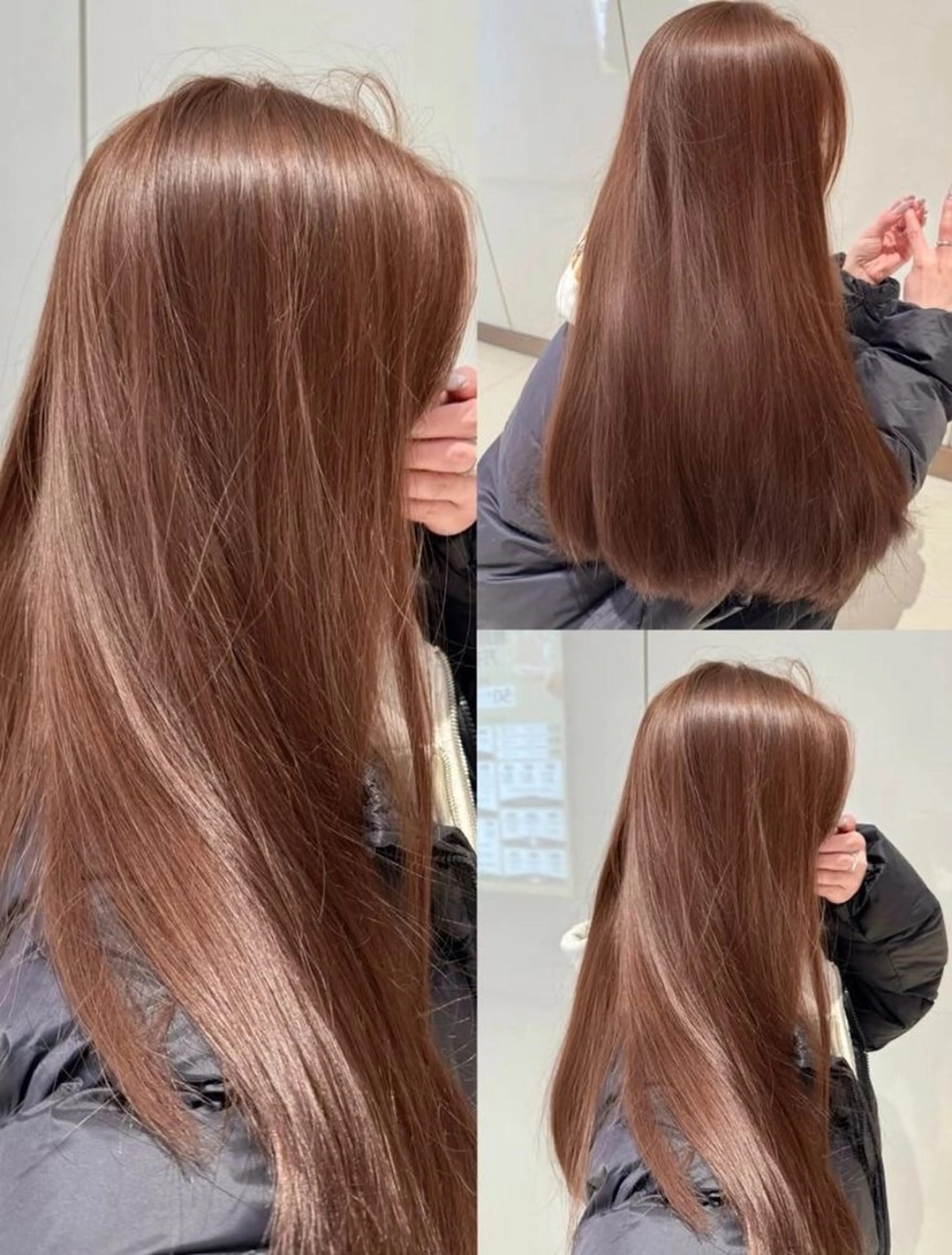 カラー ベージュカラー ブリーチ rinka/暖色 ボブカットモデルのヘアスタイル