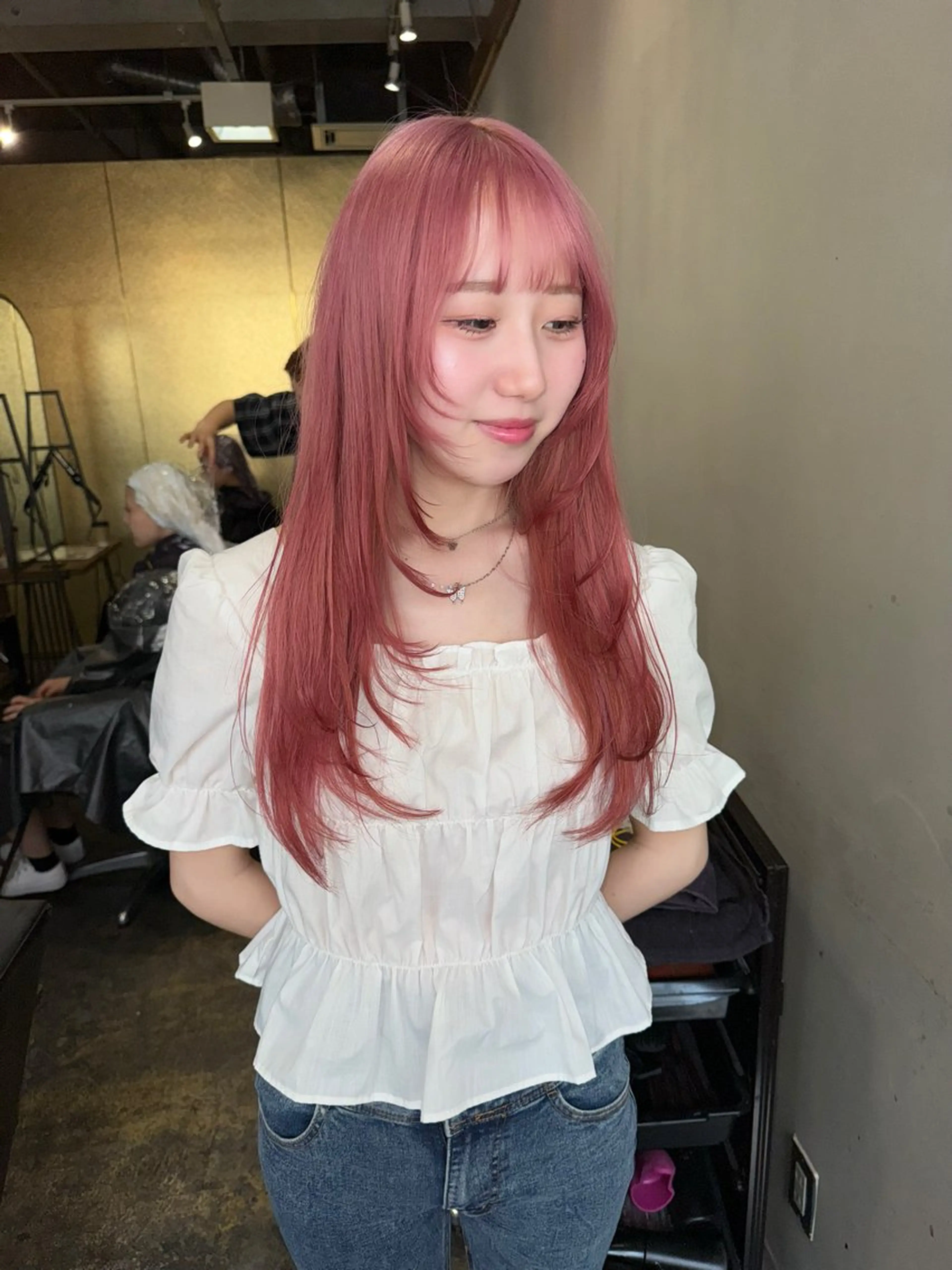 ロング レイヤーカット カット ヘアカラー トリートメント ブリーチ/ハイトーン 心斎橋/honokaのヘアスタイル