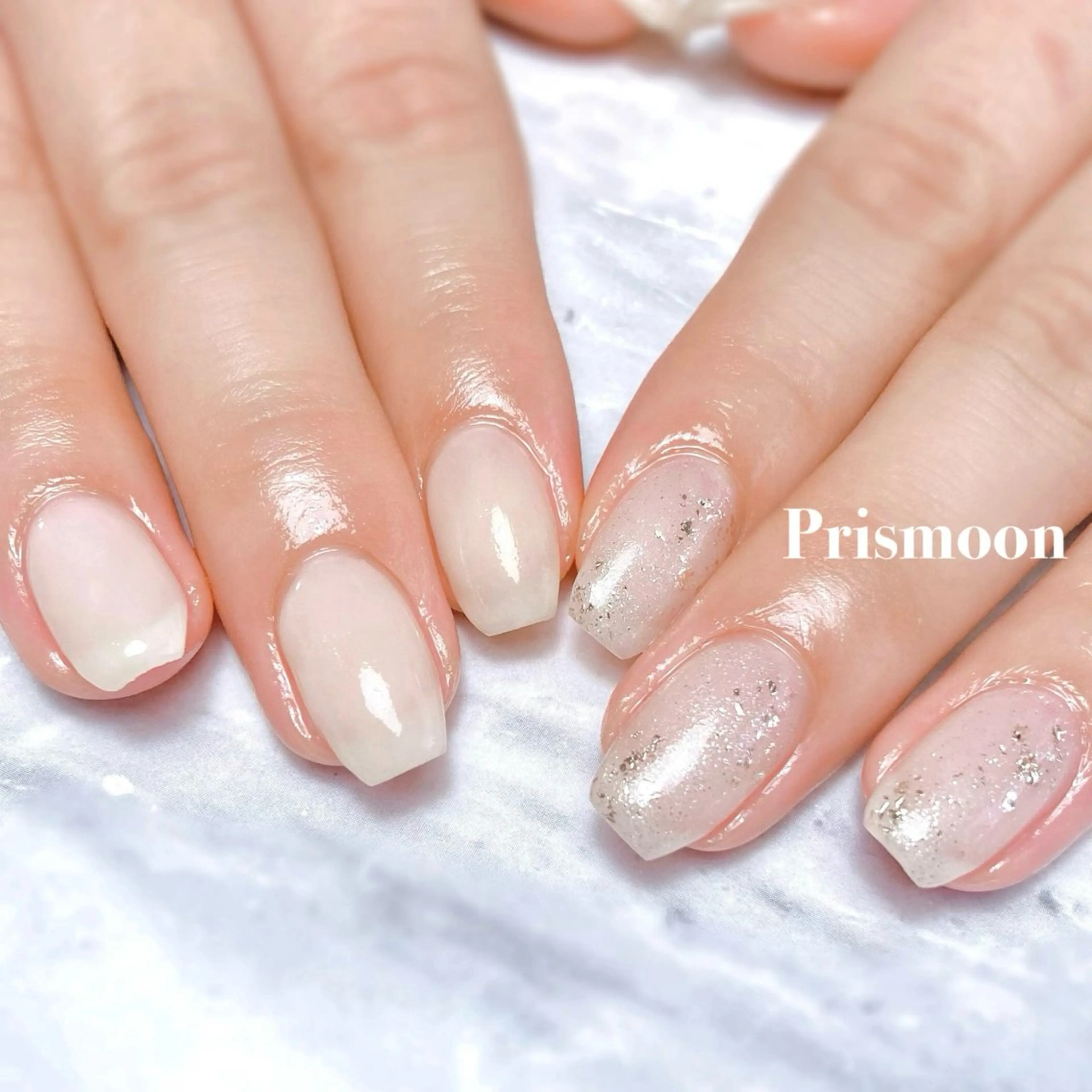 ネイル ラメ(グリッター) ニュアンスネイル ワンカラーネイル Prismoon /津市ネイルのネイルデザイン