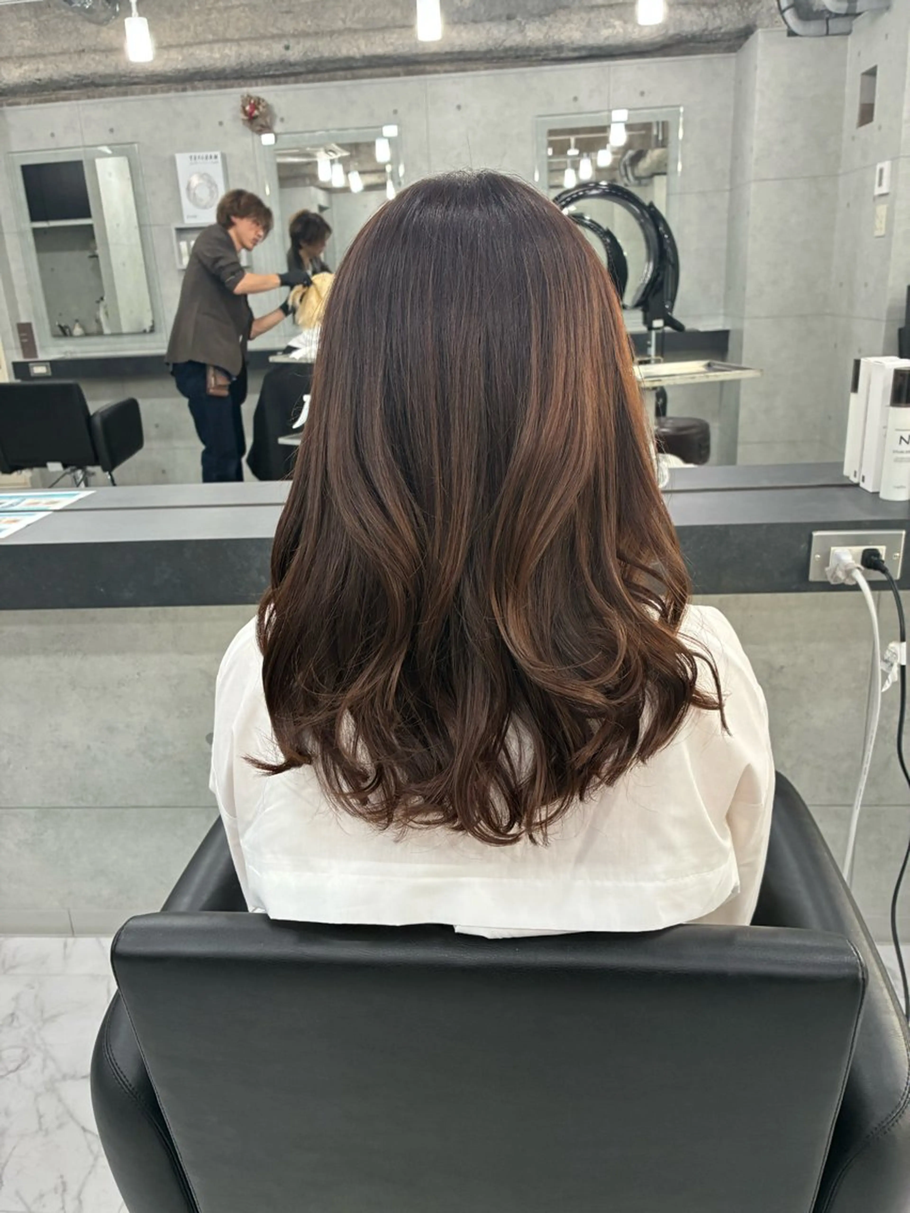 ミディアム カラー カット ヘアカラー トリートメント Endearing所属・Endearing 北澤那未🌟銀座のヘアスタイル