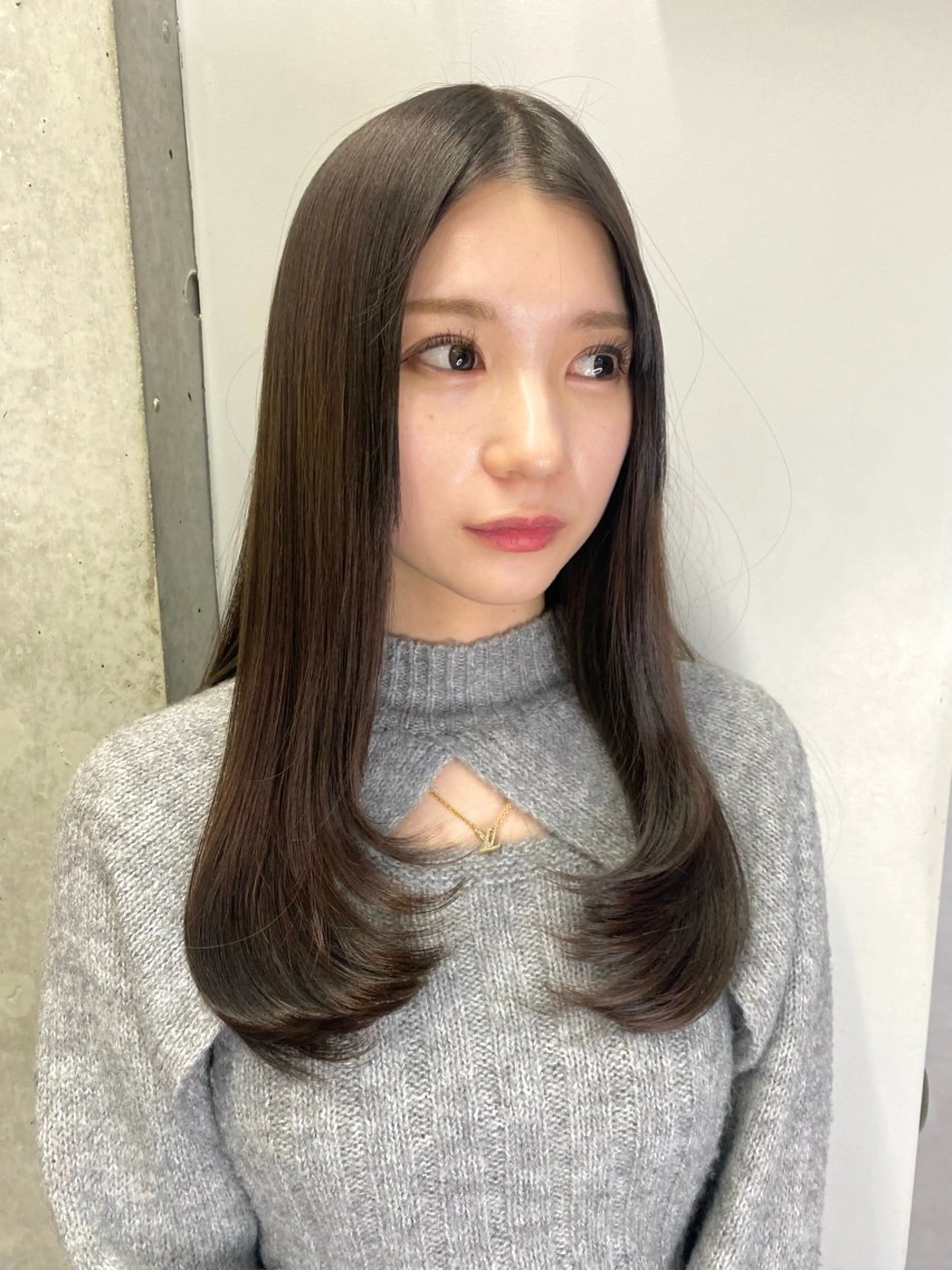 ロング カラー 髪質改善 韓国風ヘア レイヤーカット 韓国/ワンホンヘア 髪質改善/MaCoのヘアスタイル