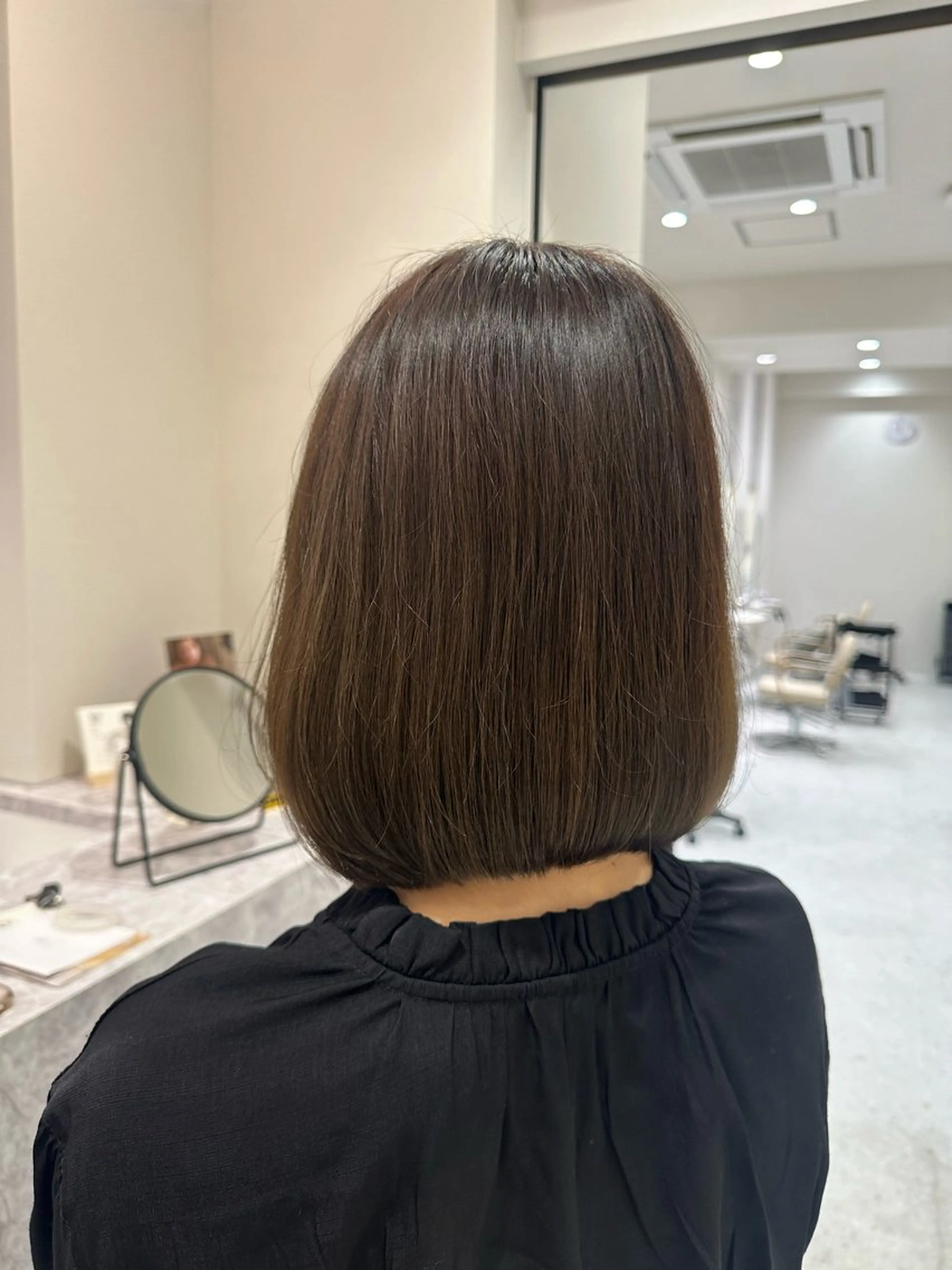 ミディアム カラー カット ヘアカラー トリートメント ヘッドスパ 韓国レイヤー✨ yasuko銀座のヘアスタイル