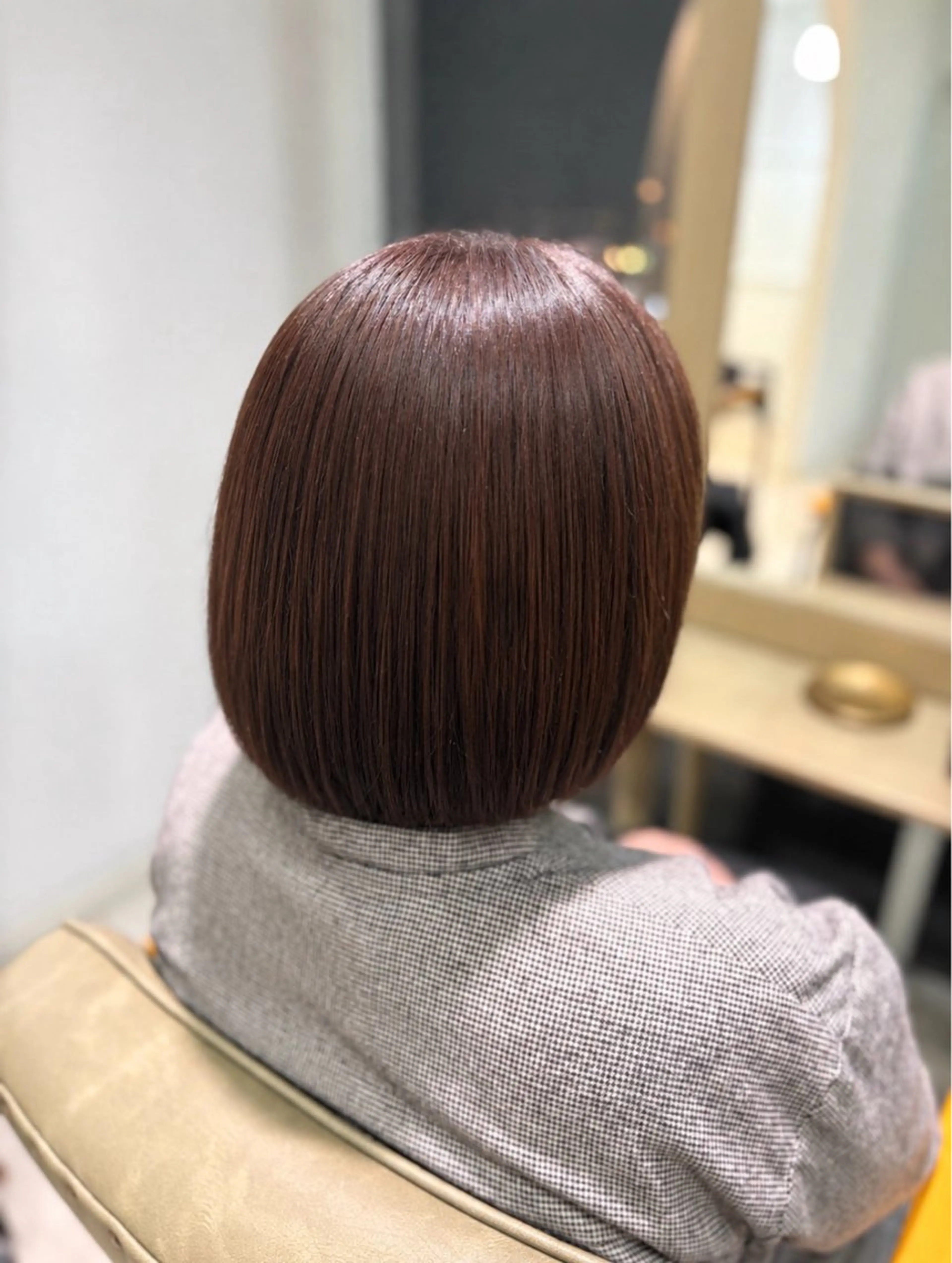 ショート カラー ブラウンカラー ヘアカラー トリートメント 高砂 夢希のヘアスタイル