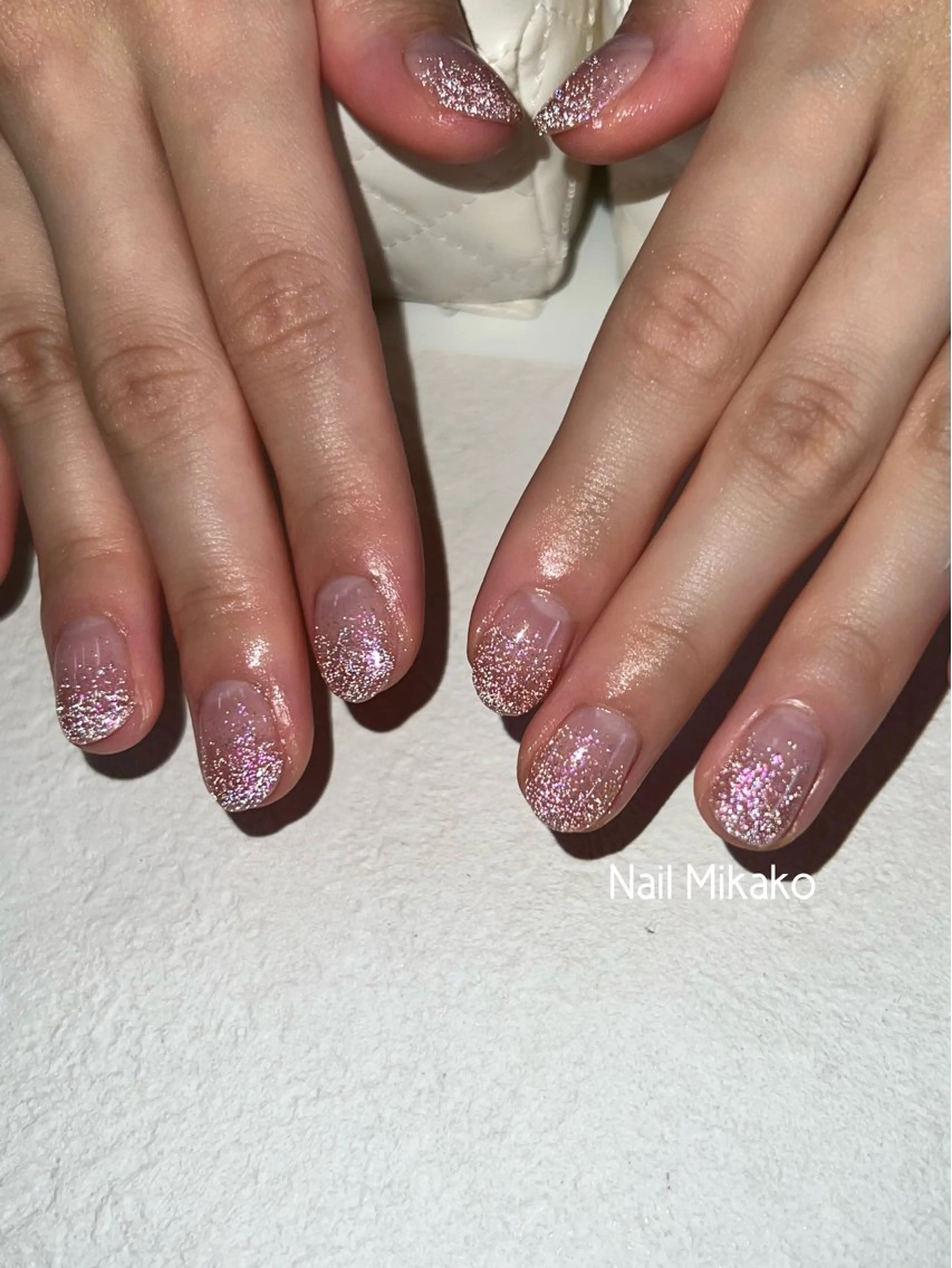 ネイル フラッシュネイル マグネットネイル ニュアンスネイル シンプルネイル ブライダルネイル Nail Mikakoのネイルデザイン