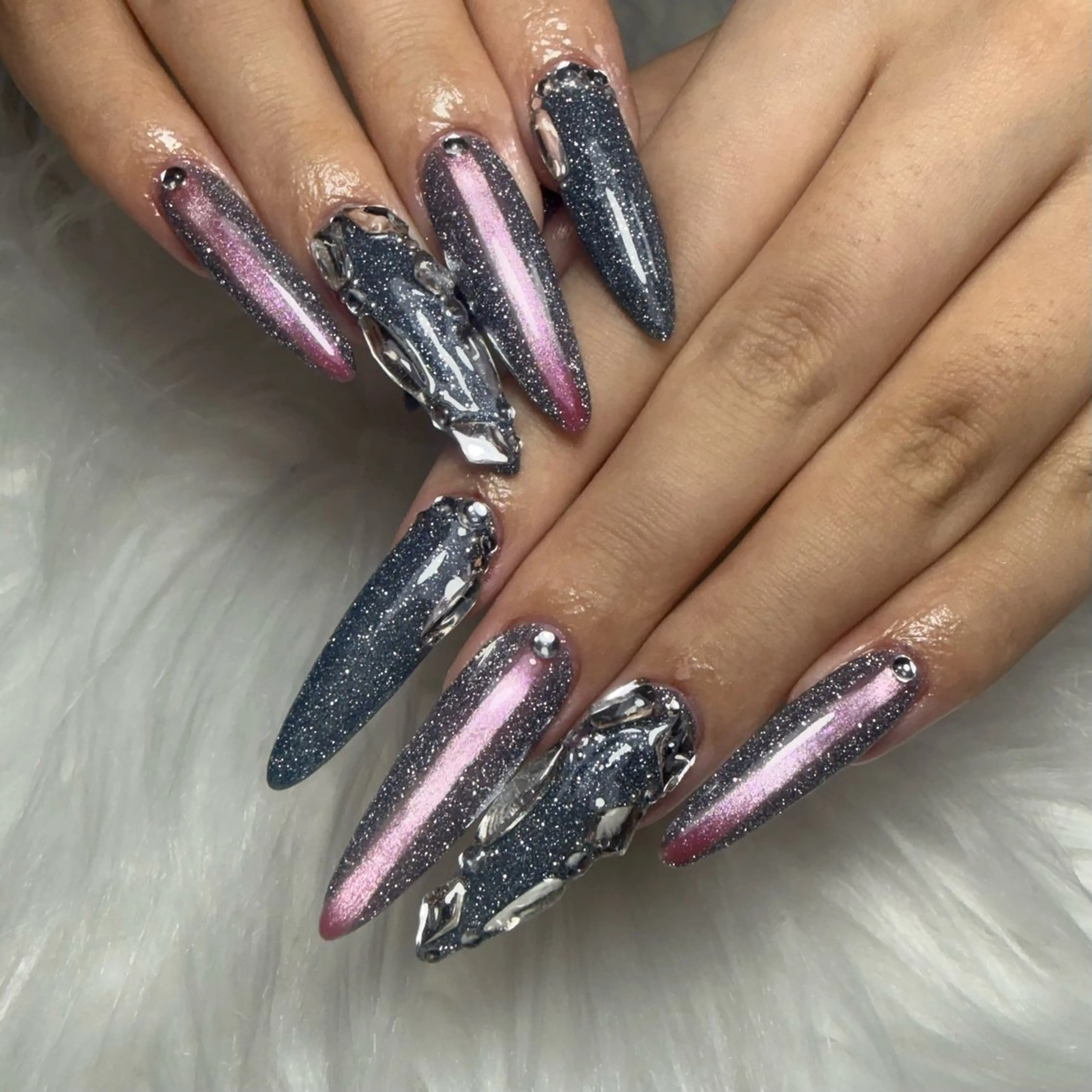 メンズ ネイル フラッシュネイル ハンドネイル L'ino nailのネイルデザイン