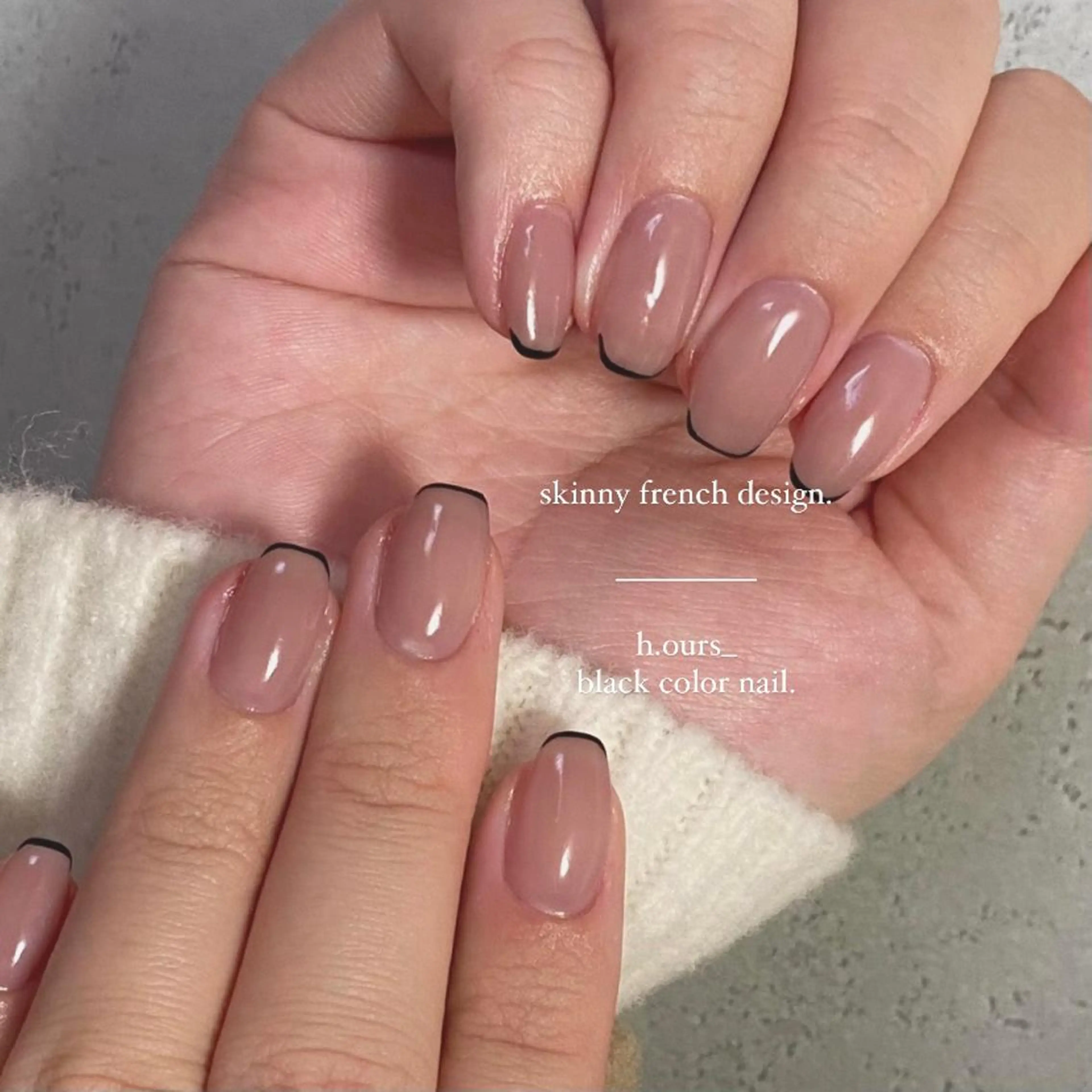 ネイル フレンチネイル オフィスネイル ワンカラーネイル シンプルネイル h.ours _のネイルデザイン