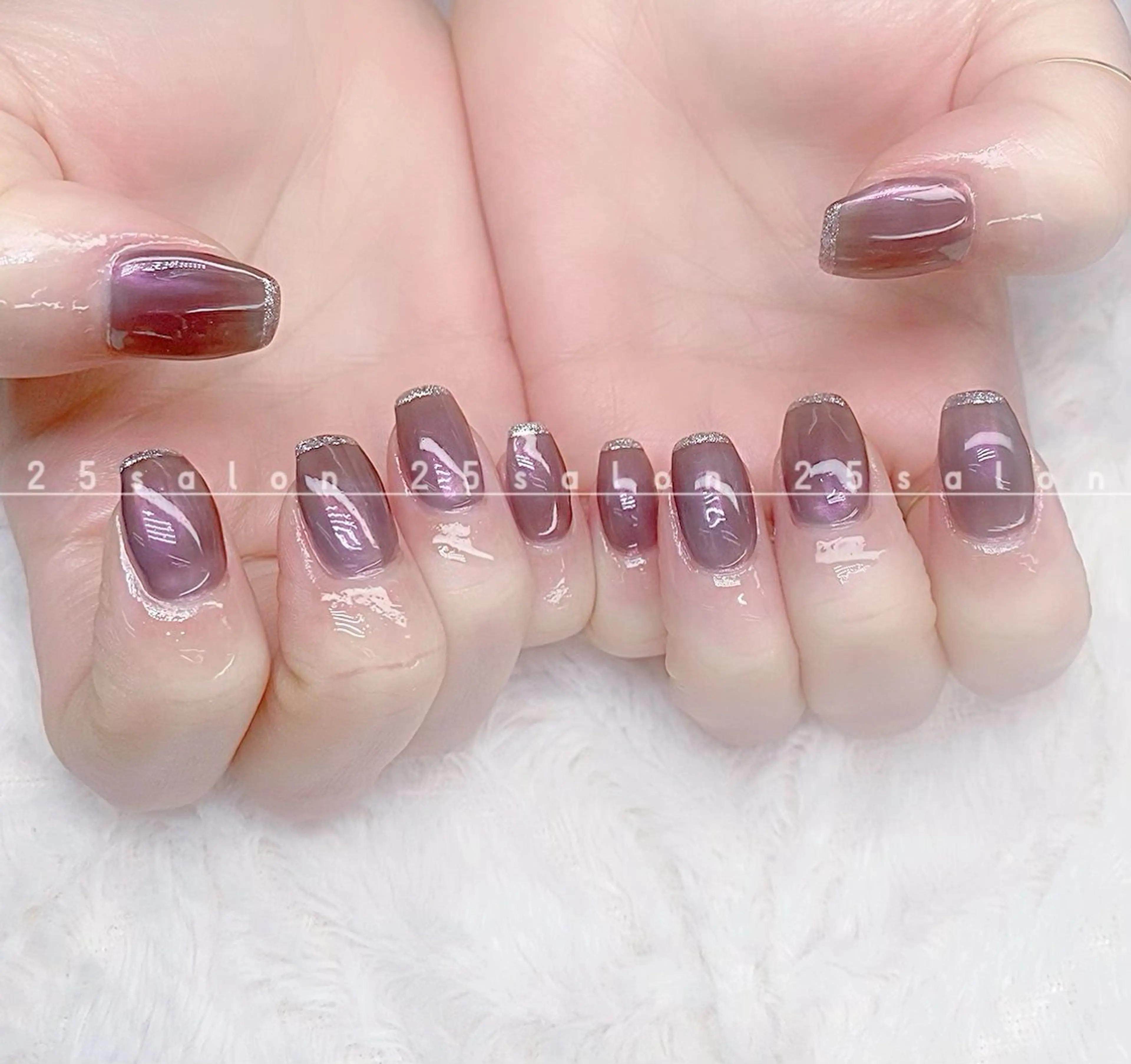 ネイル オーロラネイル チークネイル フットネイル フレンチネイル ジェルネイル 2 5のマツエク・マツパデザイン