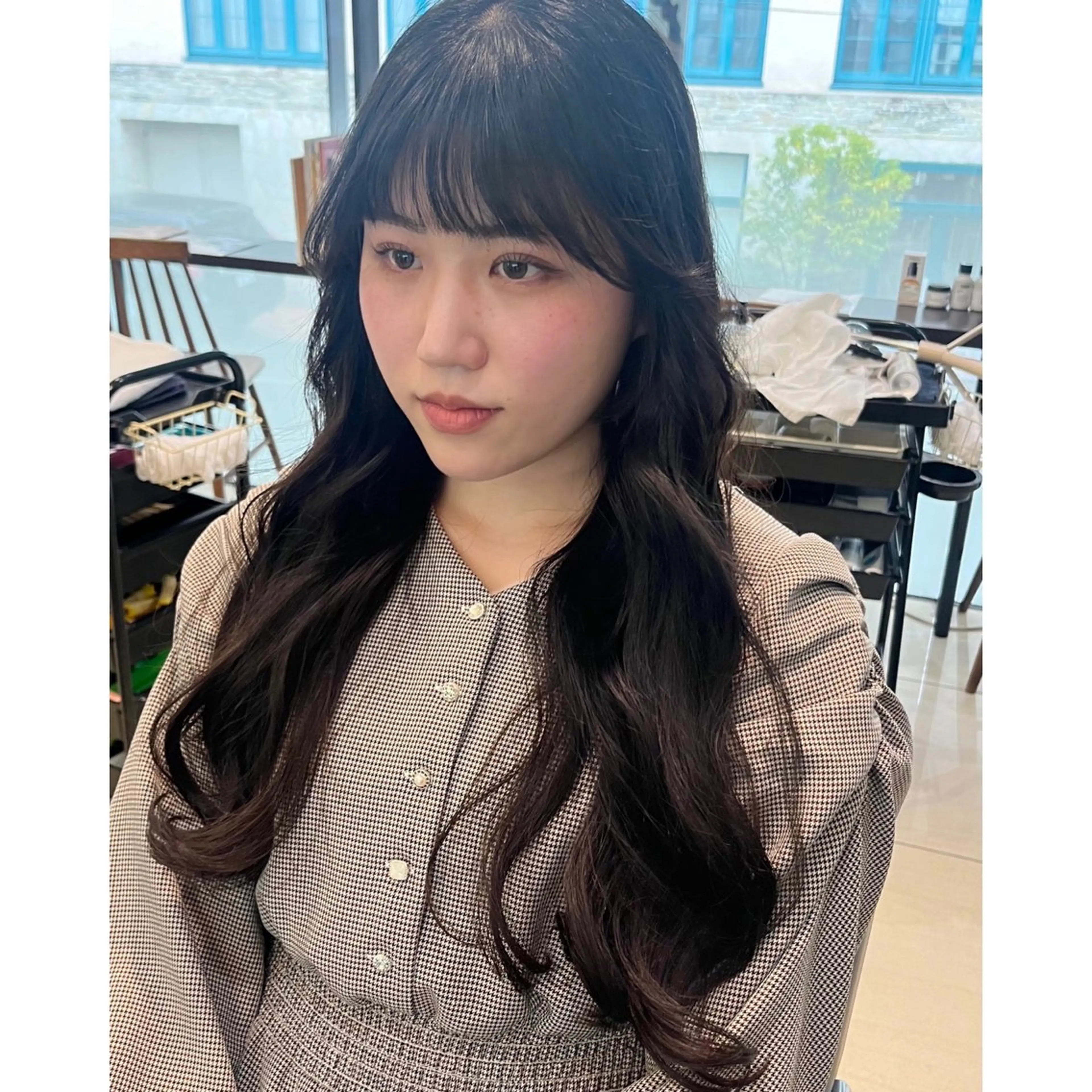 ロング タンバルモリパーマ 礒井メンキのヘアスタイル