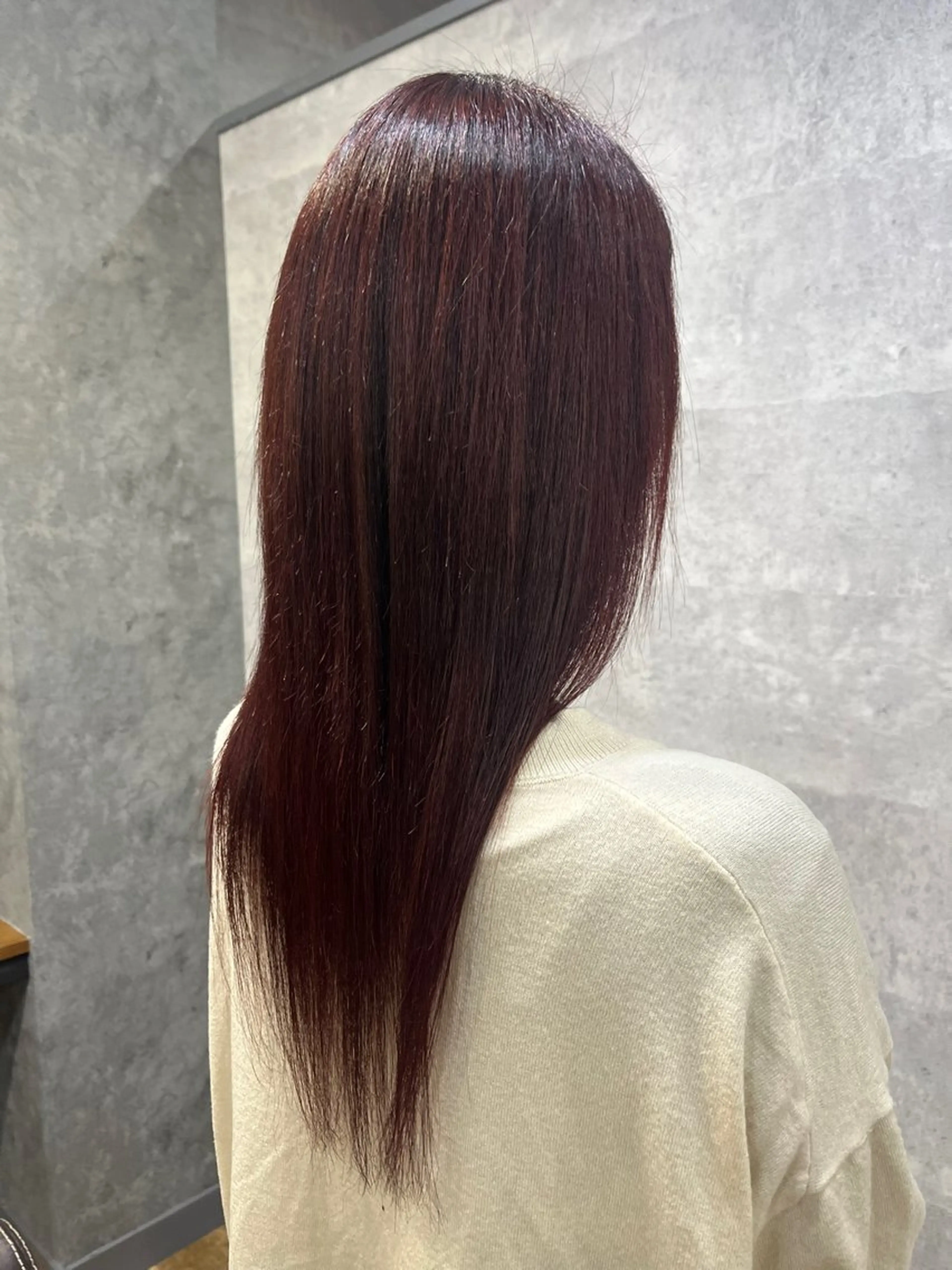 ロング パーマ 縮毛矯正 中園紫音 cutwells郡山のヘアスタイル