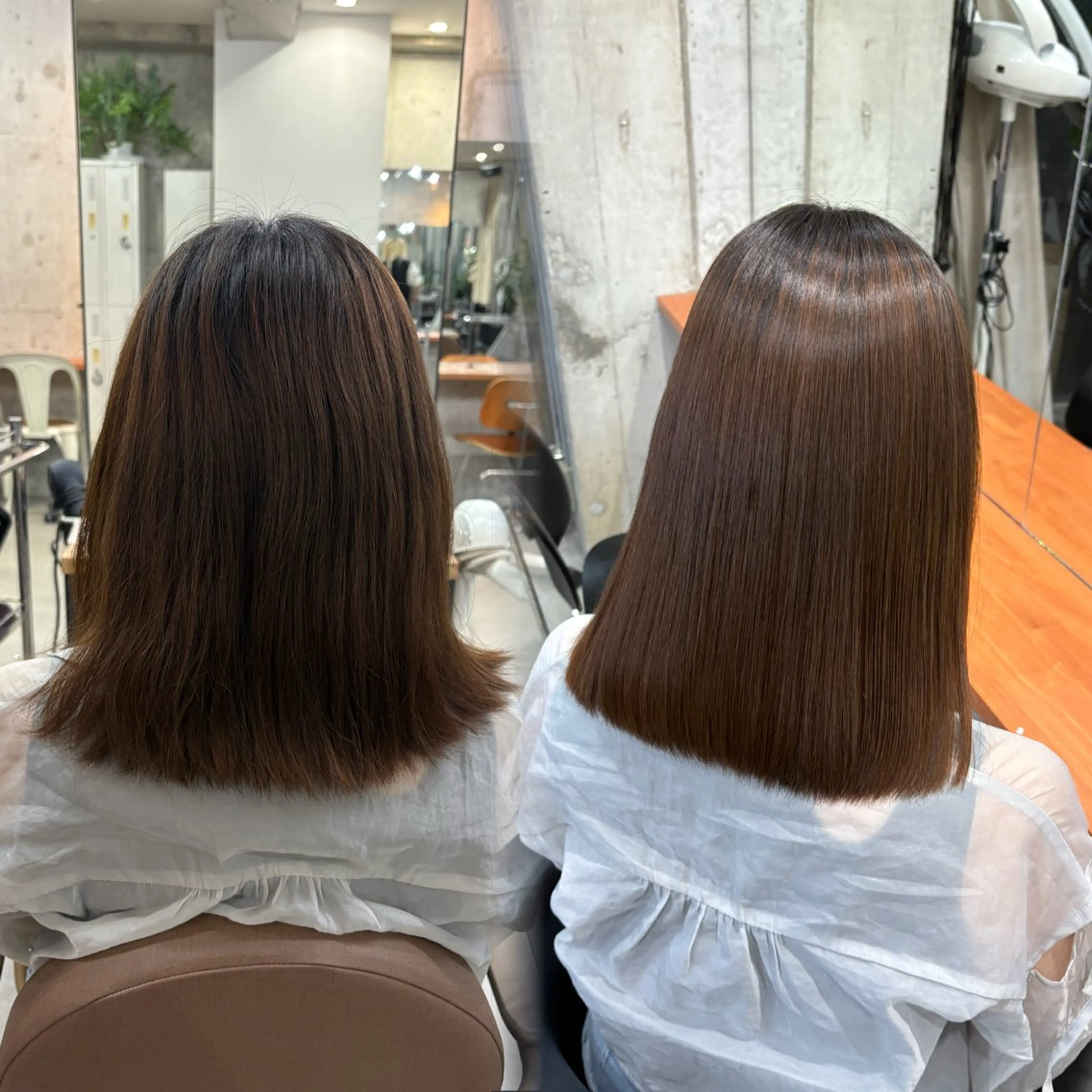 ミディアム 縮毛矯正 髪質改善／縮毛矯正 関根青葉のヘアスタイル